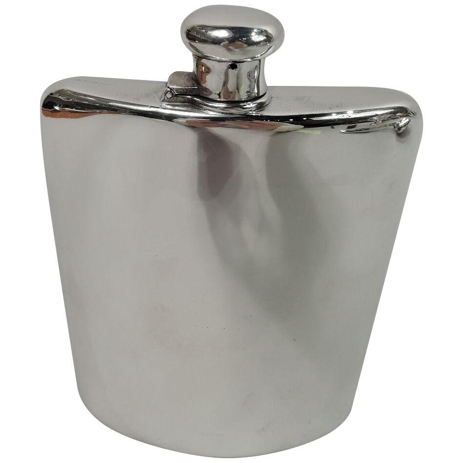 Tiffany Art Deco Sterling Silver Flask with Lots of Room for Engraving