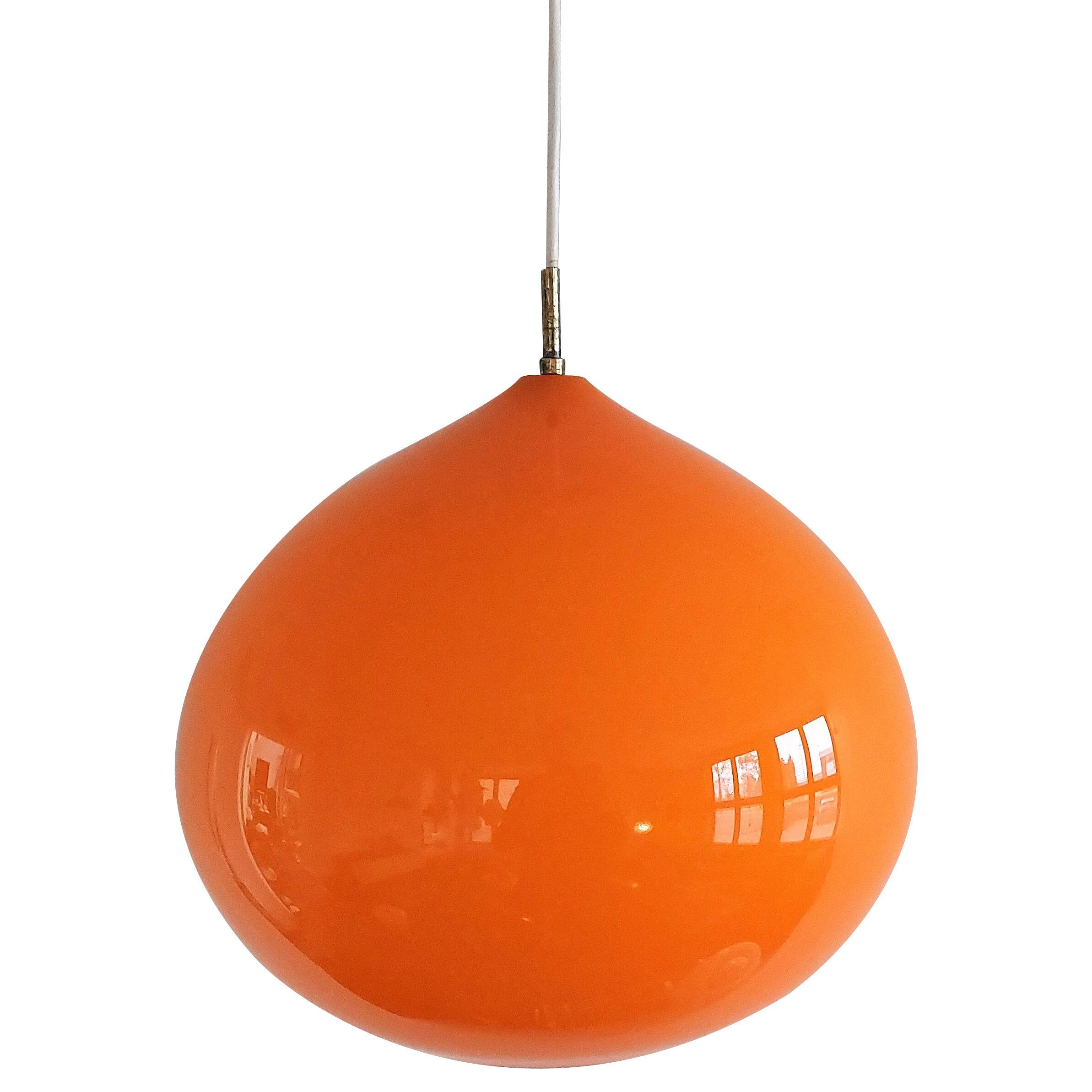 Orange L51 'Cipola' pendant lamp by Alessandro Pianon for Vistosi, Italy