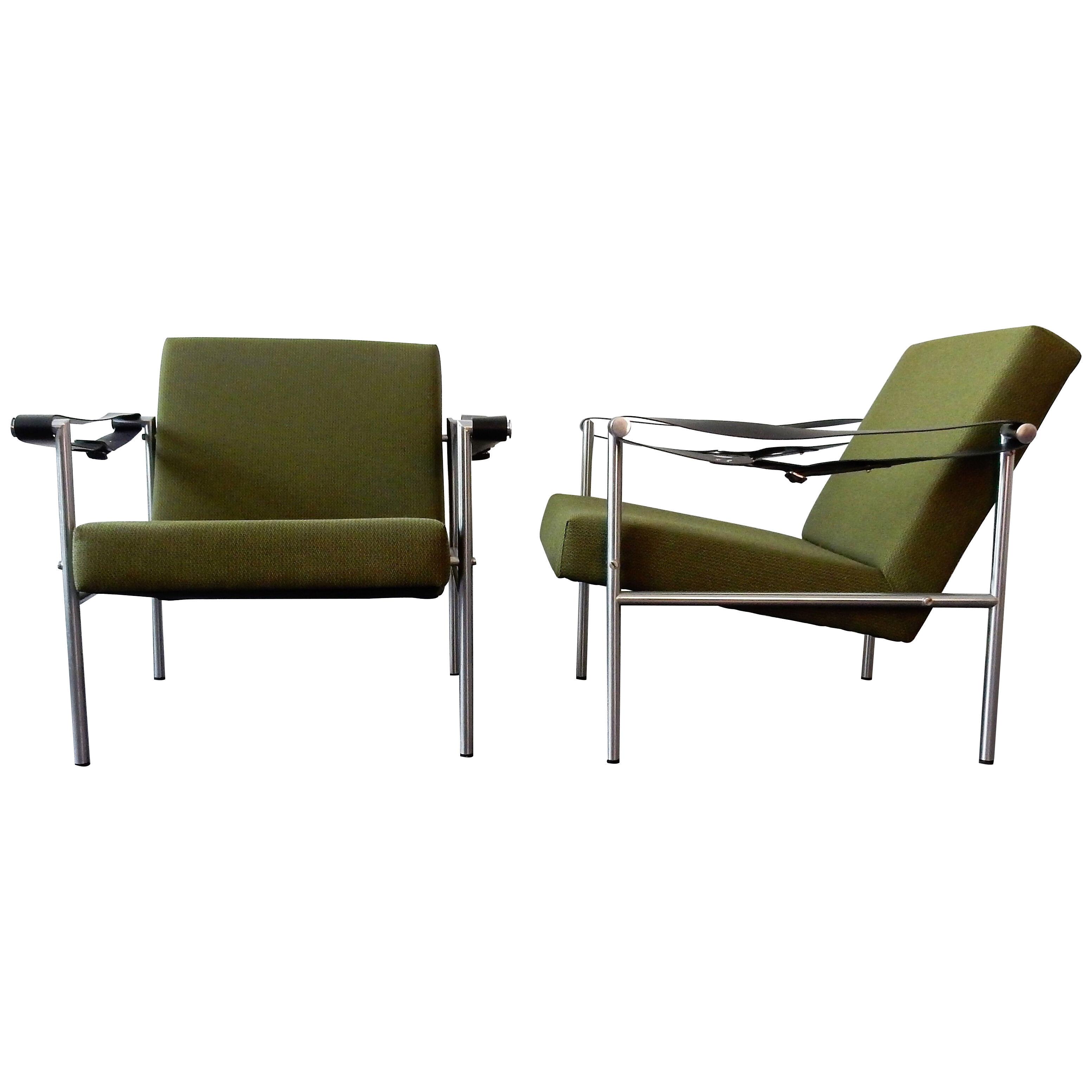 Set of 2 sz38/sz08 easy chairs by Martin Visser for 't Spectrum, 1960's