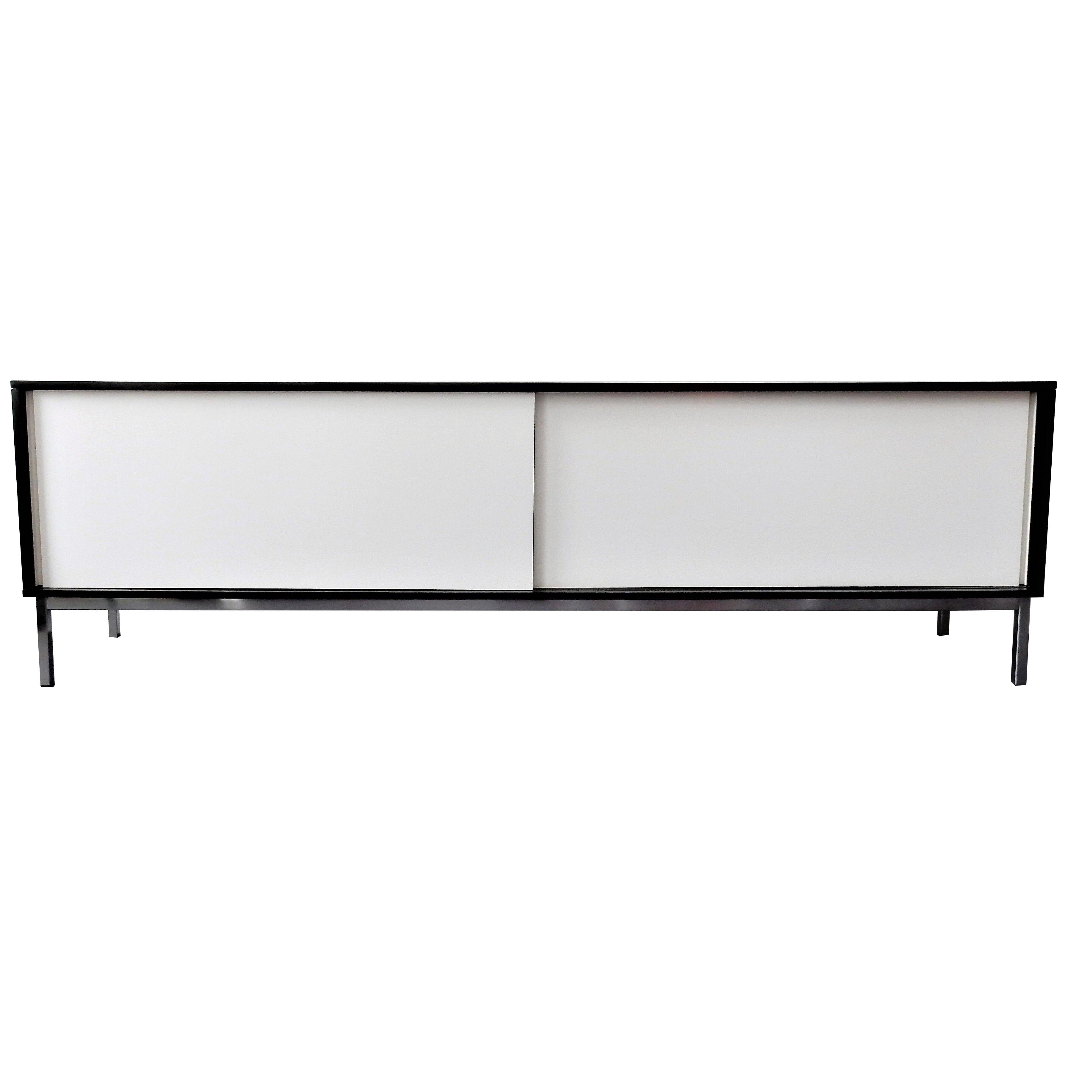 Large black and white KW85 sideboard by Martin Visser for 't Spectrum, 1960's