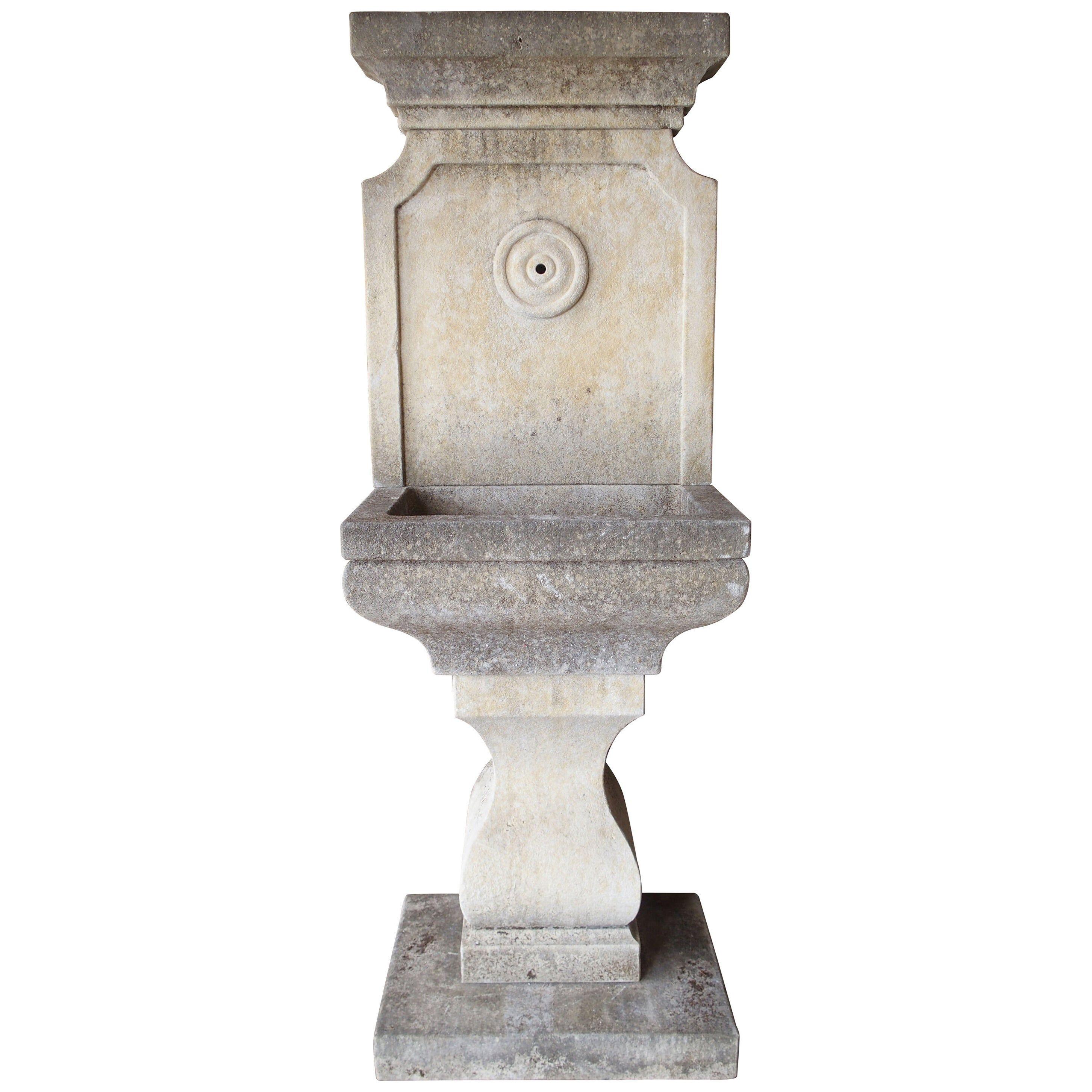 Carved Limestone Wall Fountain from Northern Italy