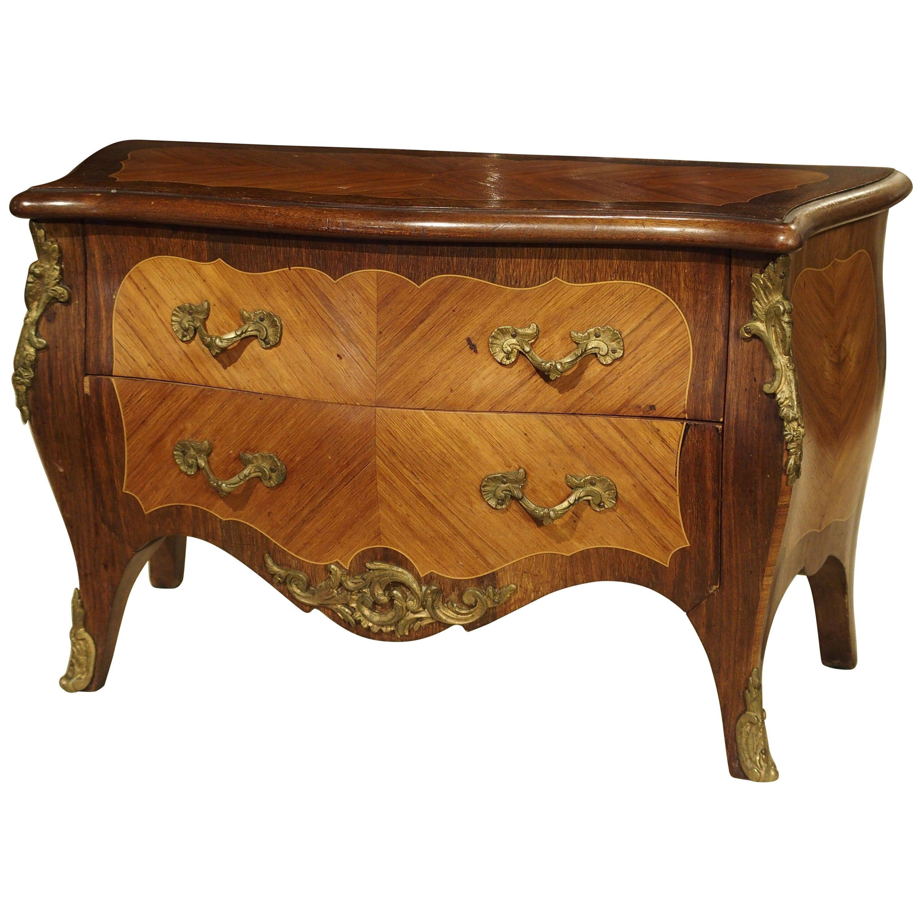 Miniature Antique Louis XV Style Chest of Drawers from France, circa 1910