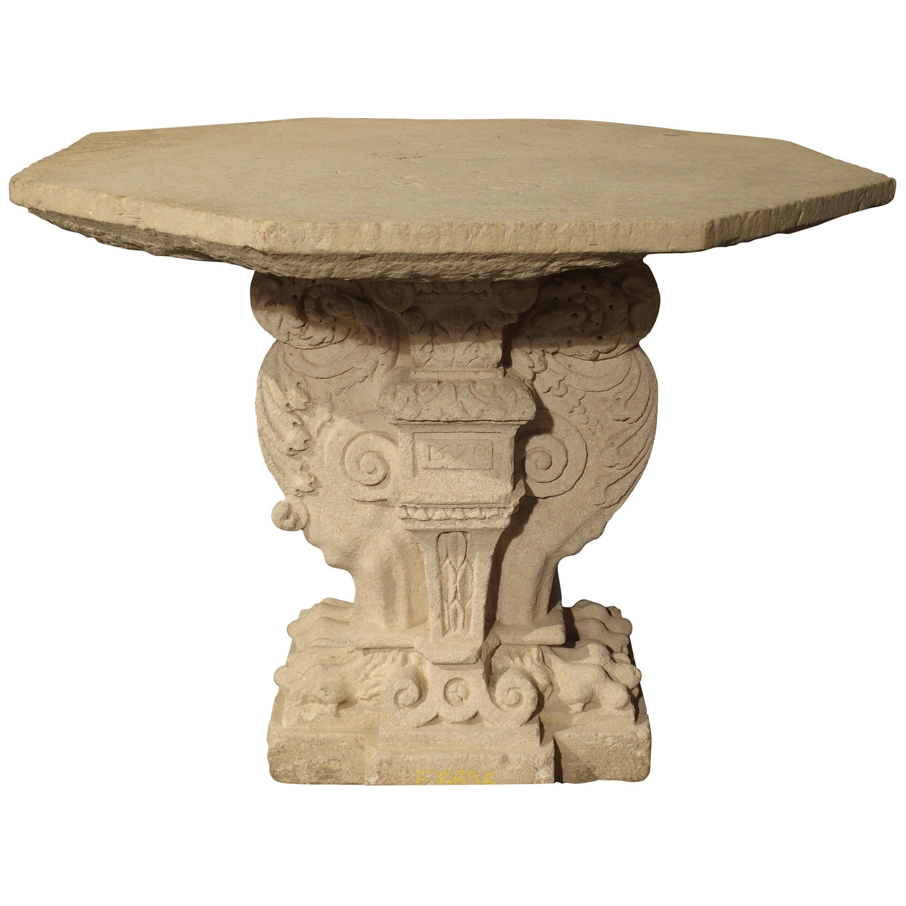 Rare Period Renaissance Stone Table from the South of France