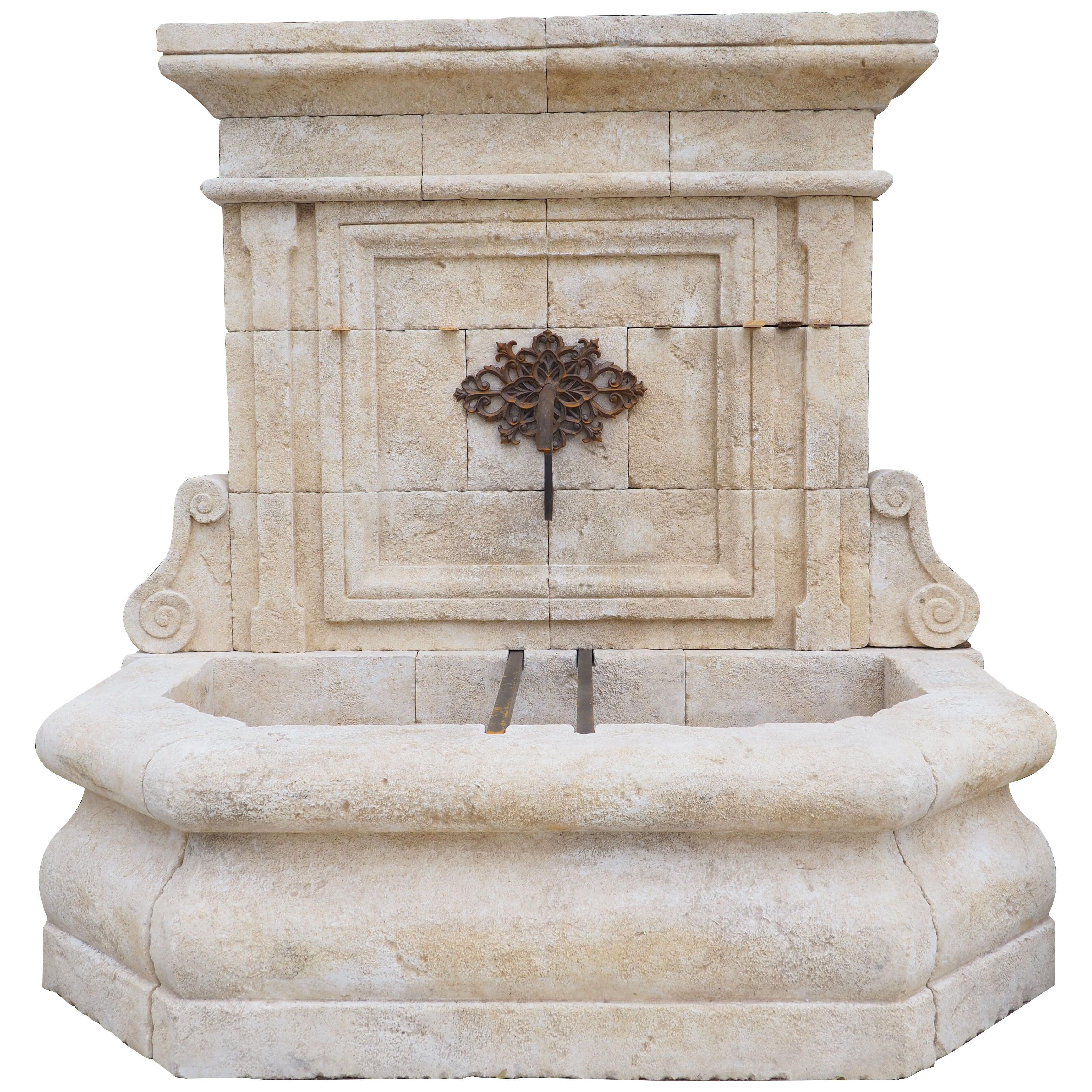 Limestone Wall Fountain from The Vaucluse, Provence France