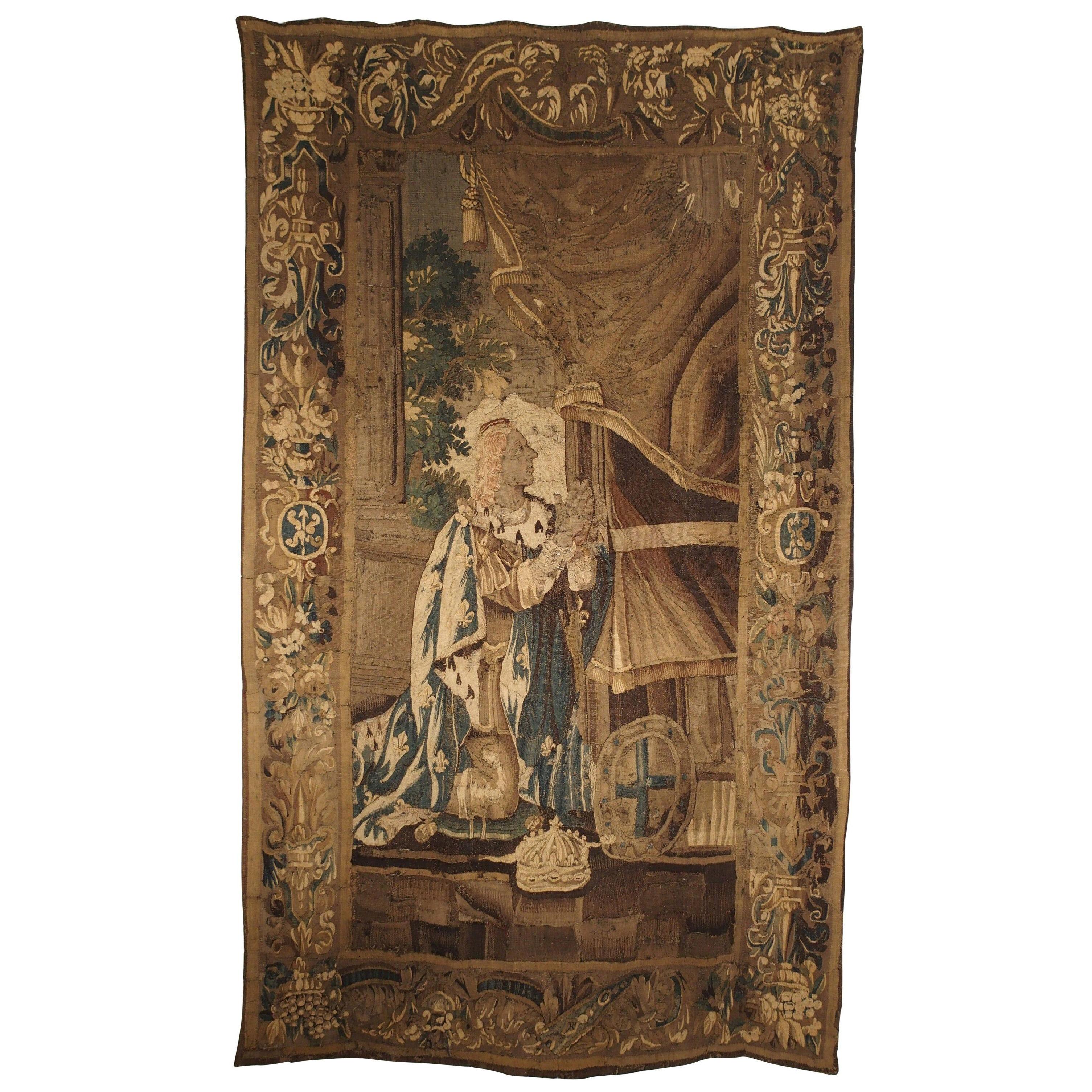 French Aubusson Tapestry Depicting the Coronation of a King, circa 1600