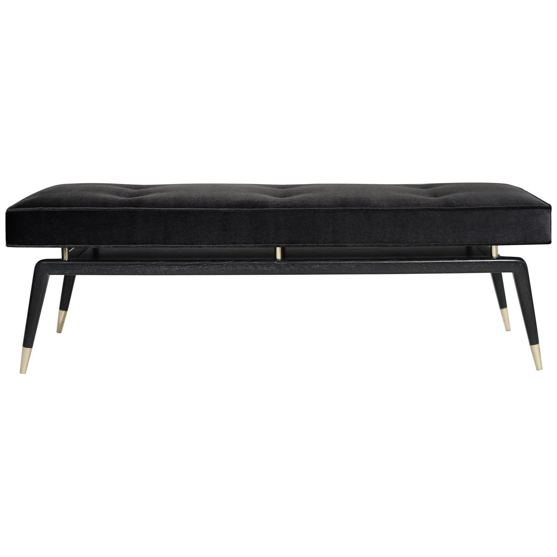 Gio Bench in Cerused Oak and Brass by Stamford Modern