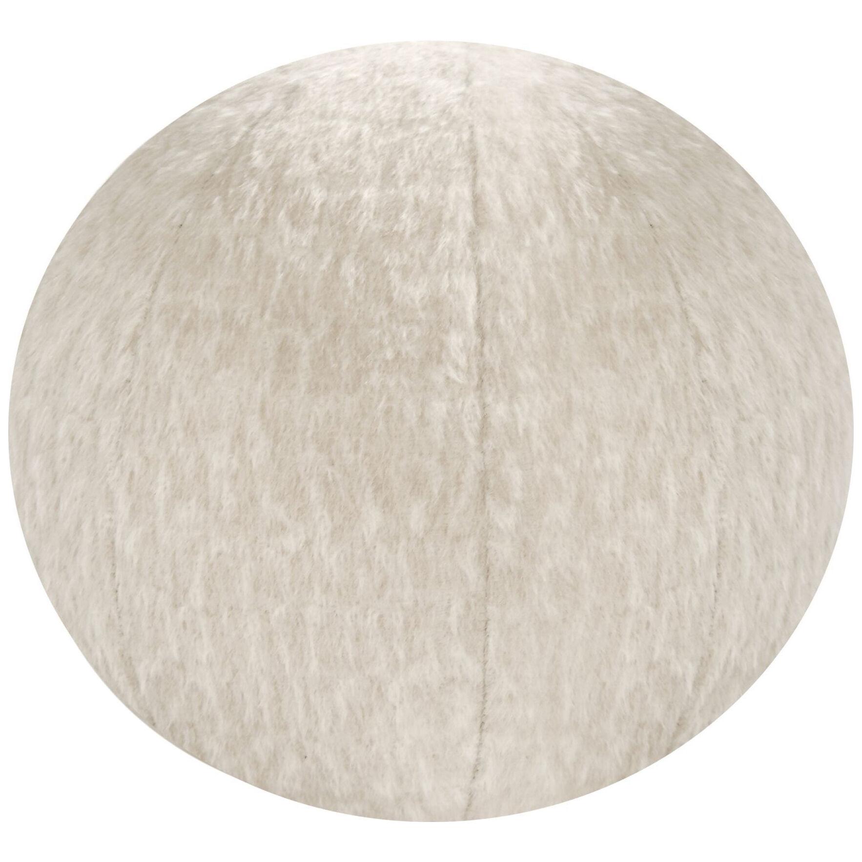 Orb Accent Pillow in Beige Alpaca by Holly Hunt