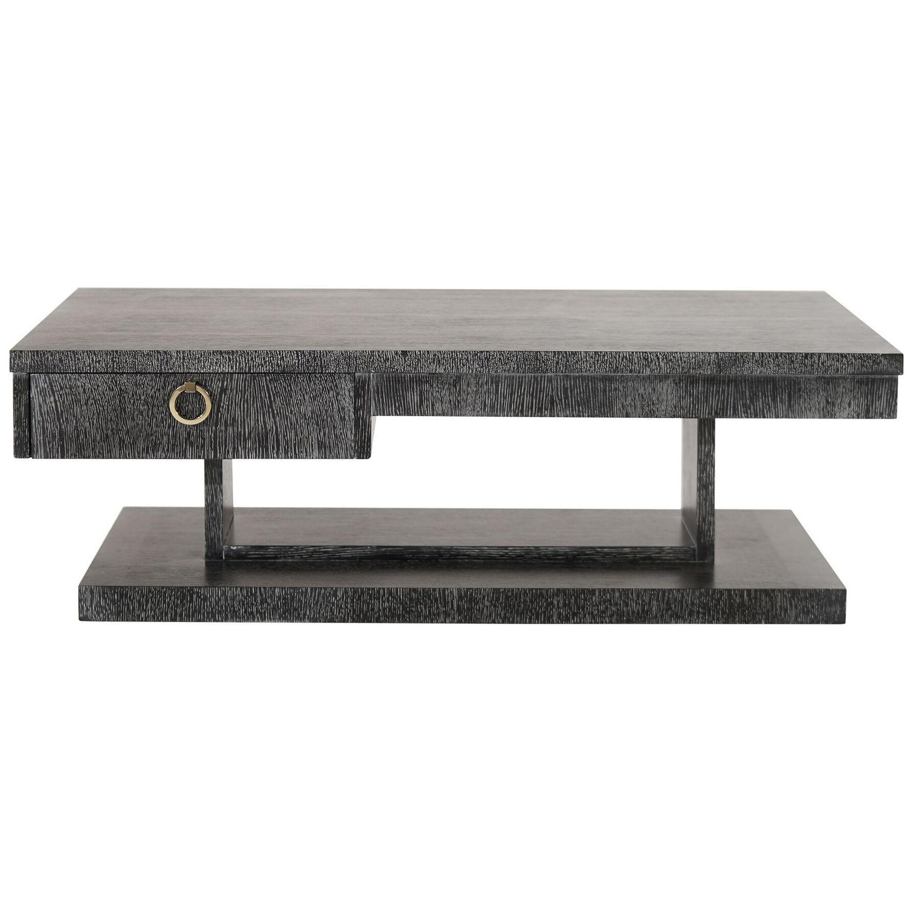 Modernist Low-Profile Cerused Coffee Table