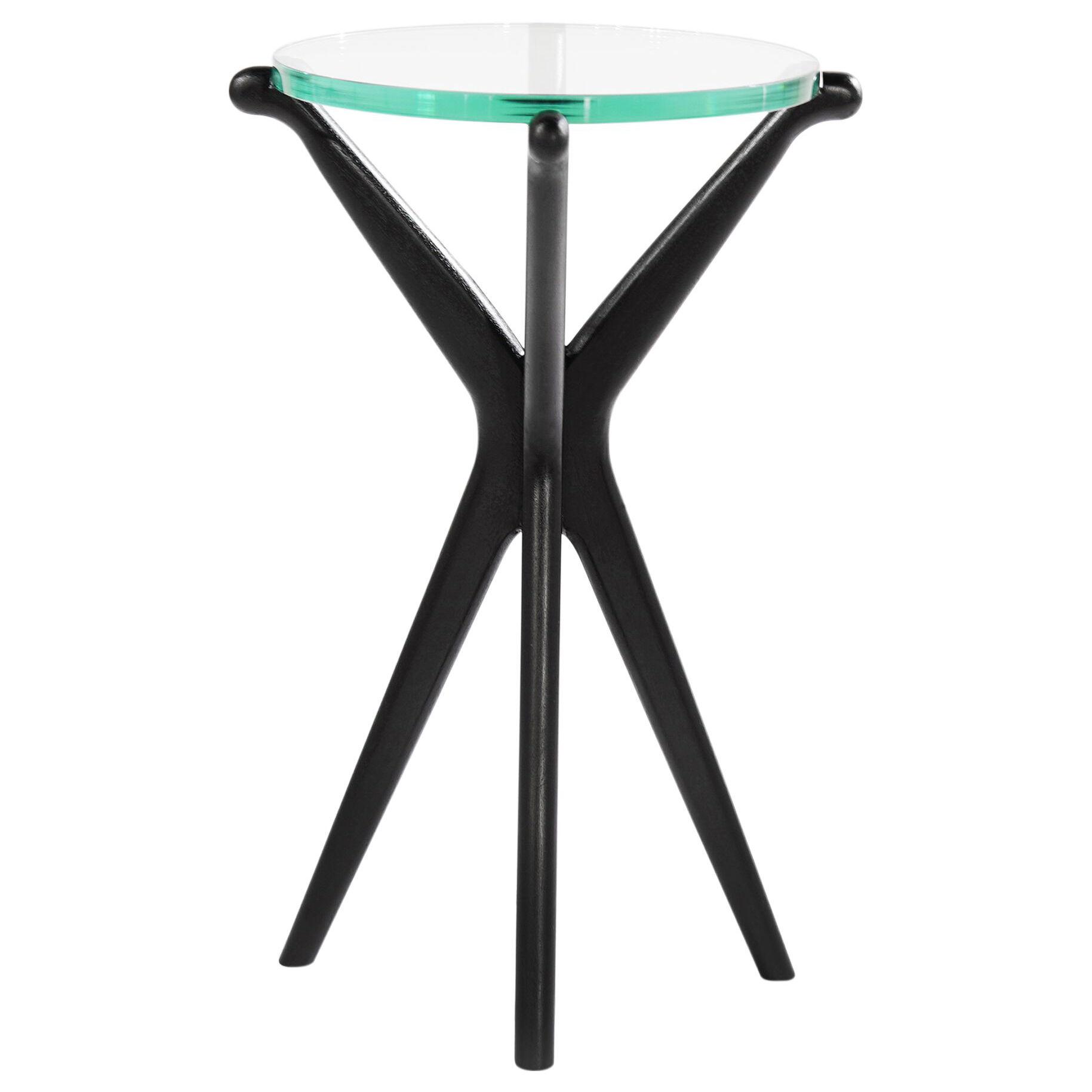 Glass Top Gazelle Collection Drinks Table