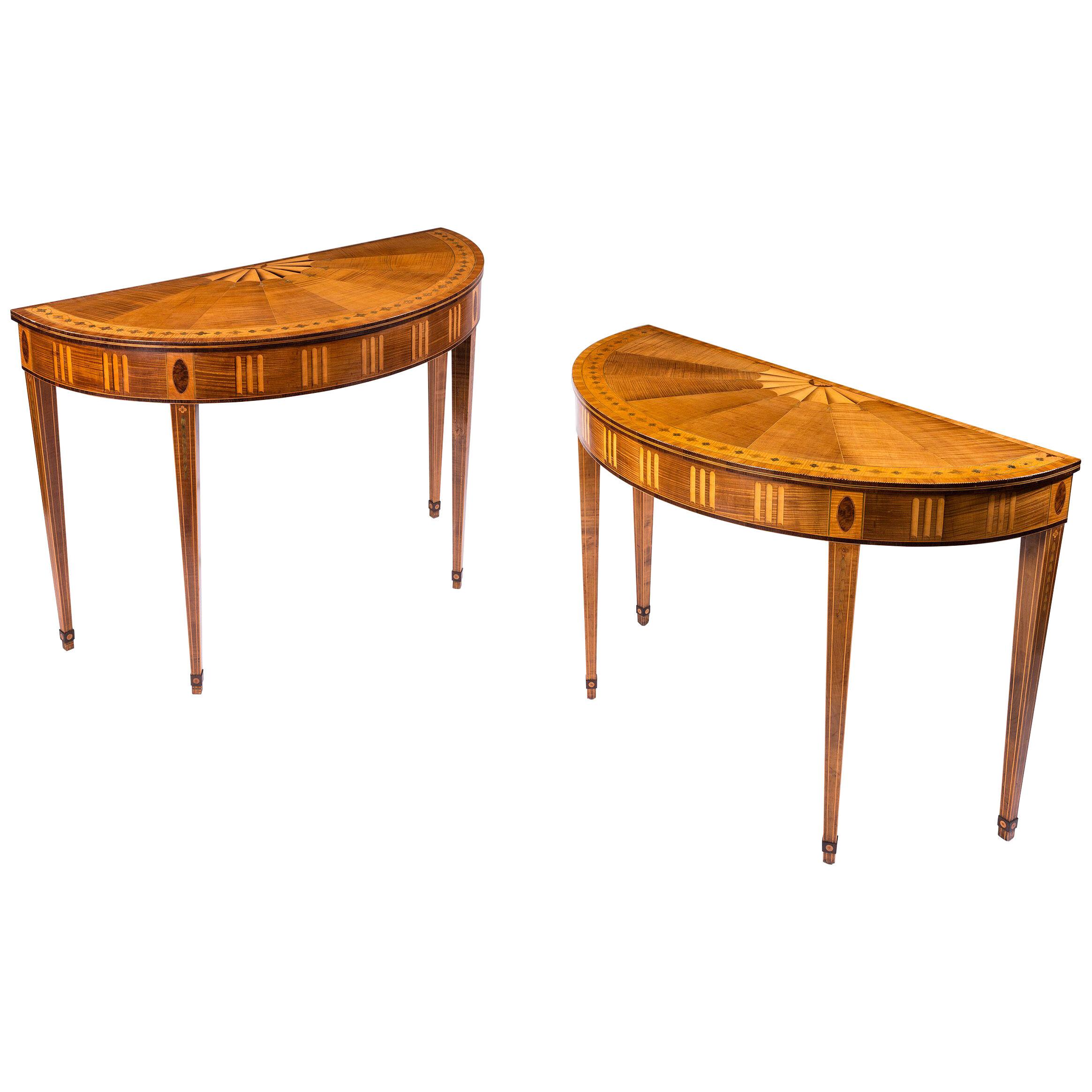 Matched pair of James Moore tables 