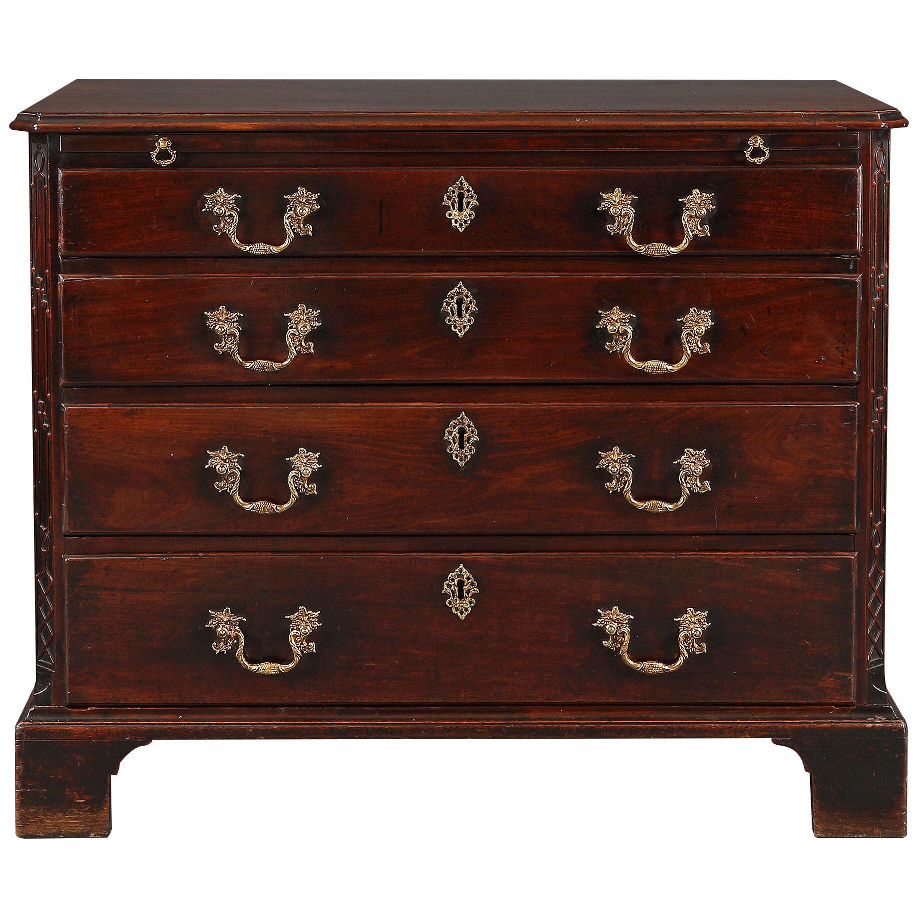 Chippendale period chest with slide  