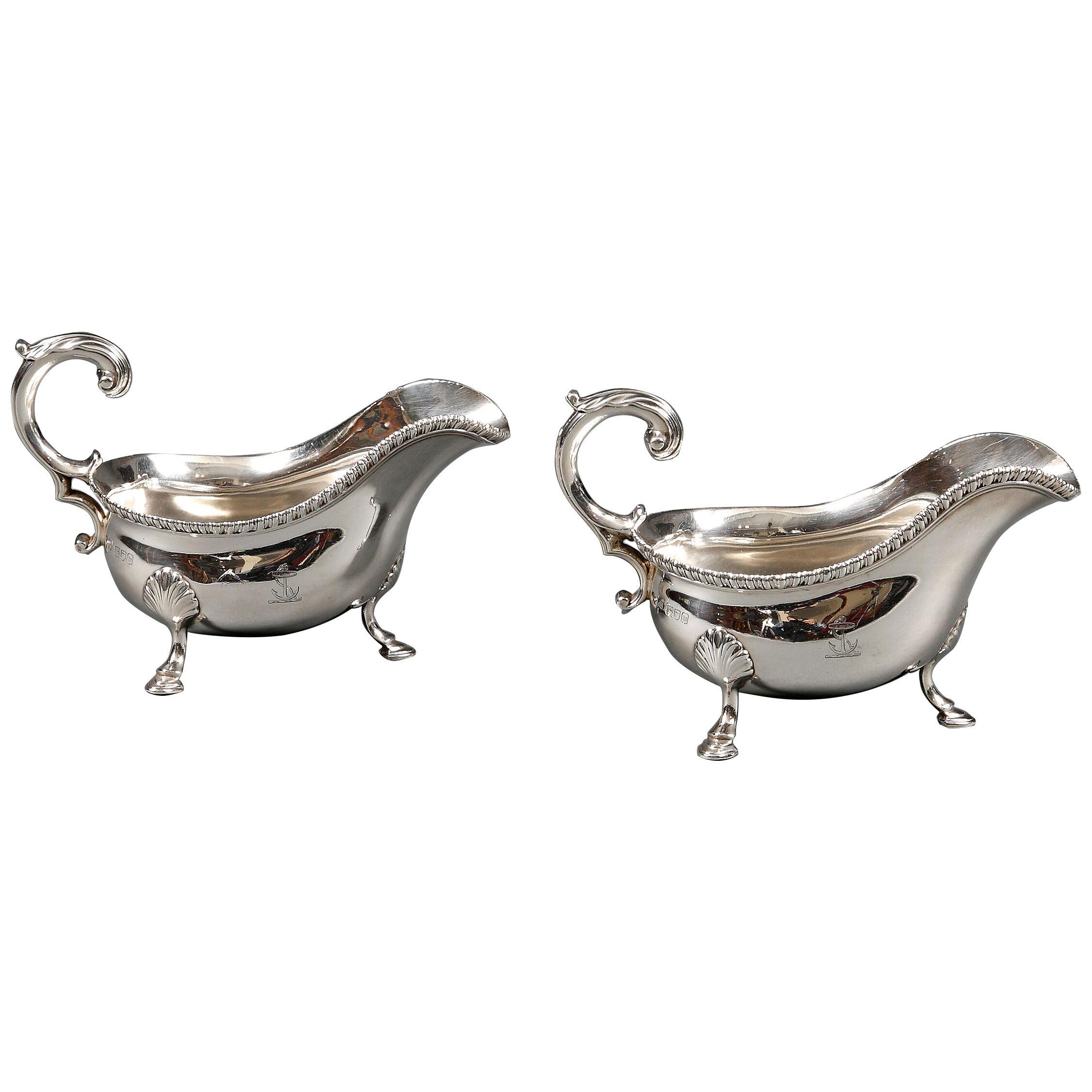 Silver sauce boats
