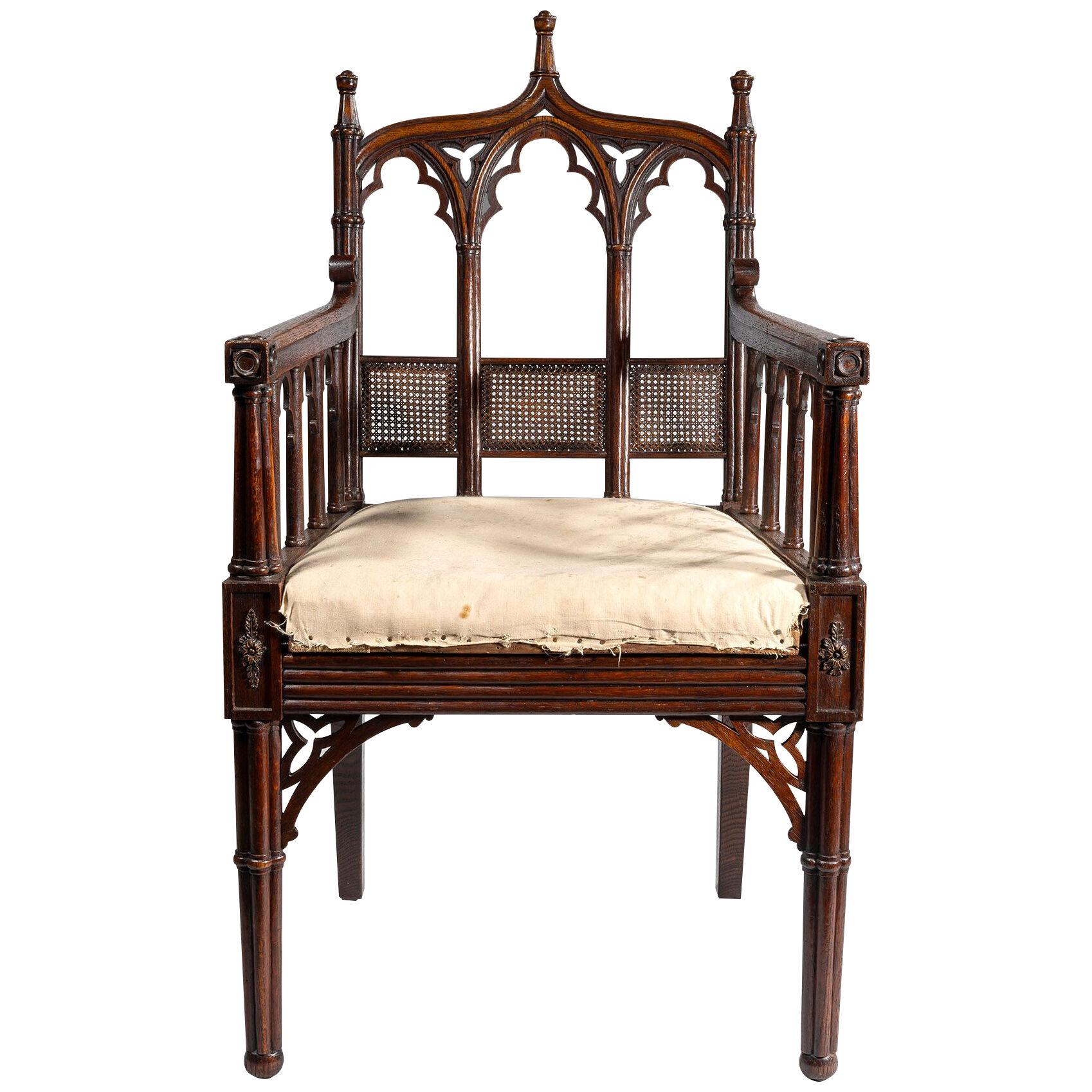 19th century Gothic armchair