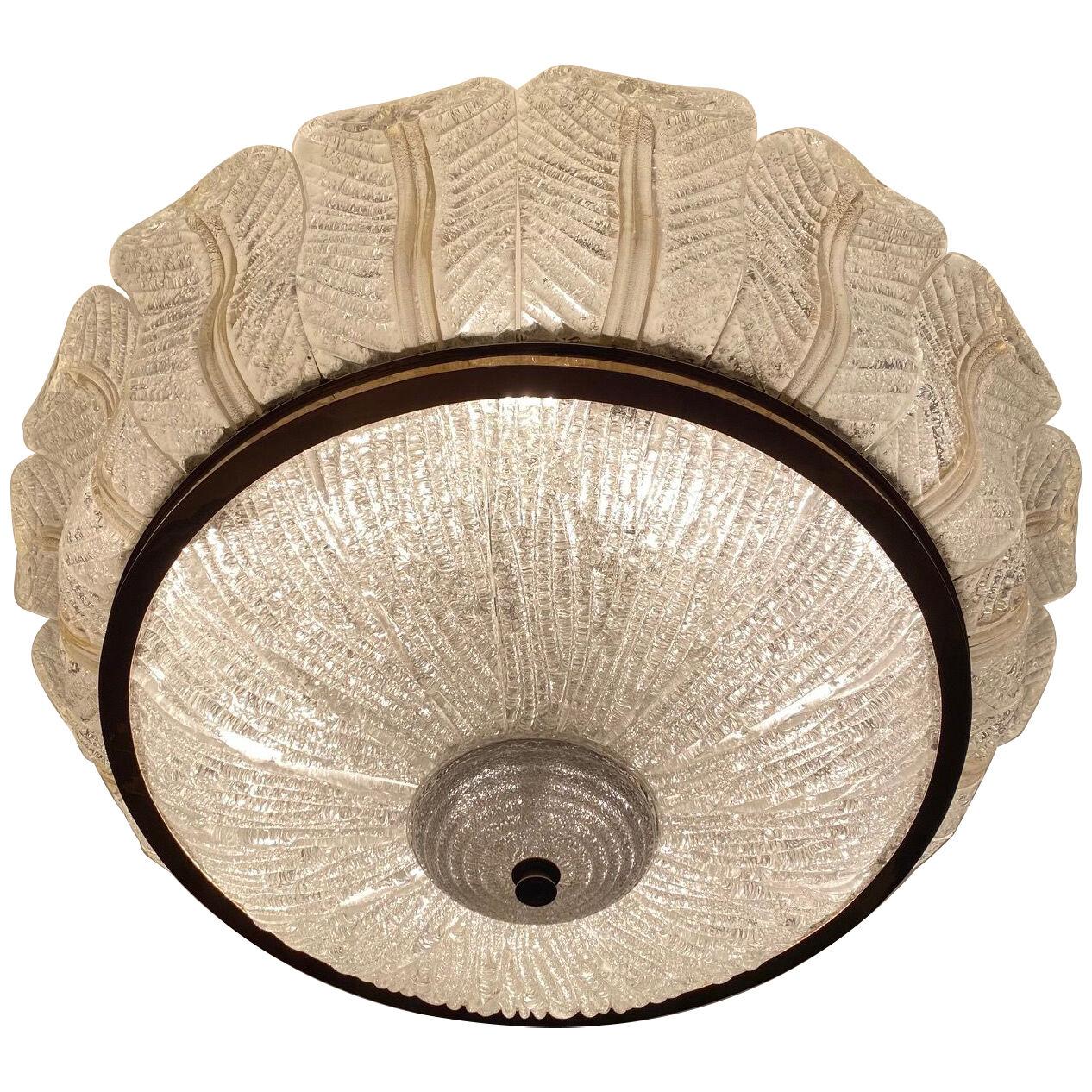 A large vintage ceiling light by Barovier