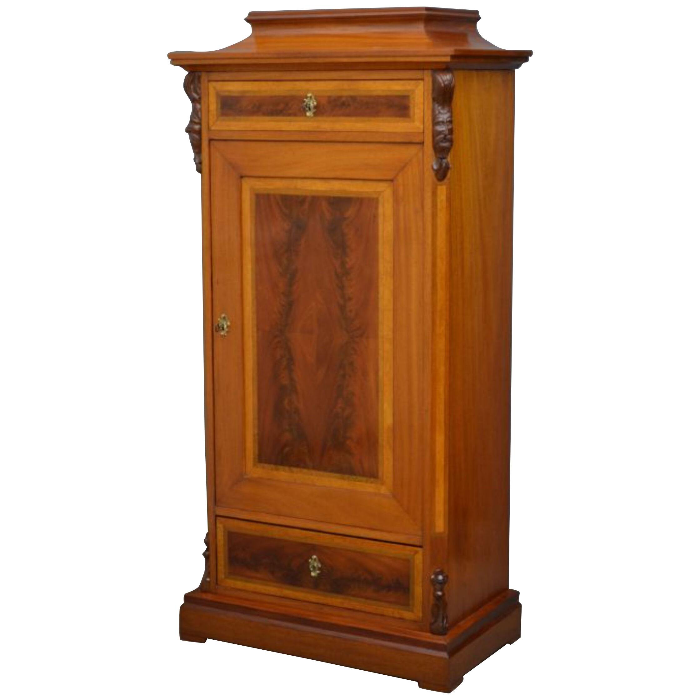 A Continental Mahogany Side Cabinet - Cupboard 