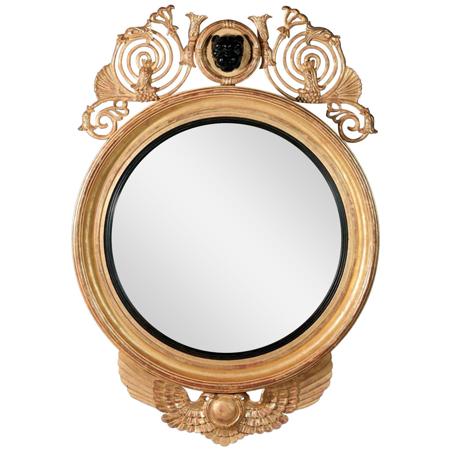 Regency Leopard Mask Convex Mirror