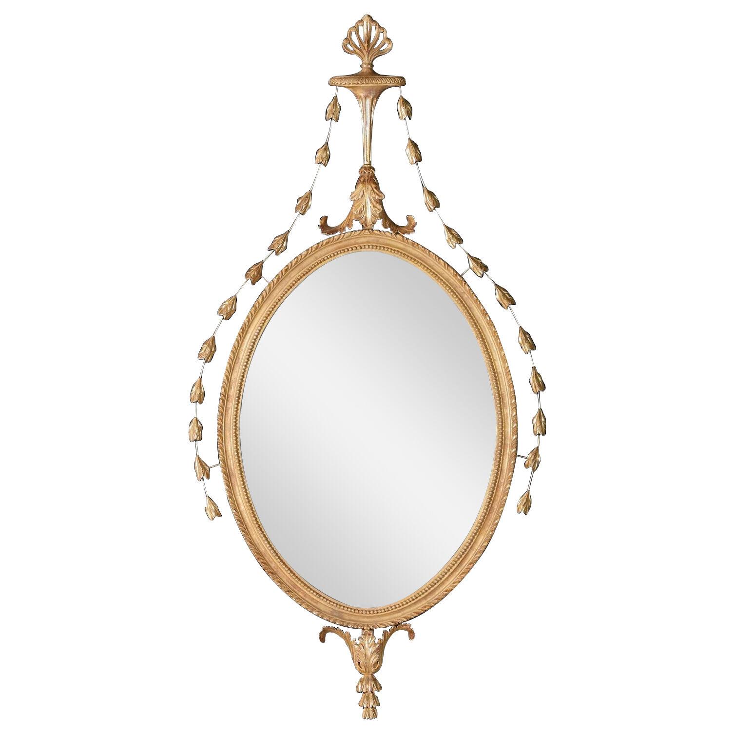 George III Adam Oval Mirror