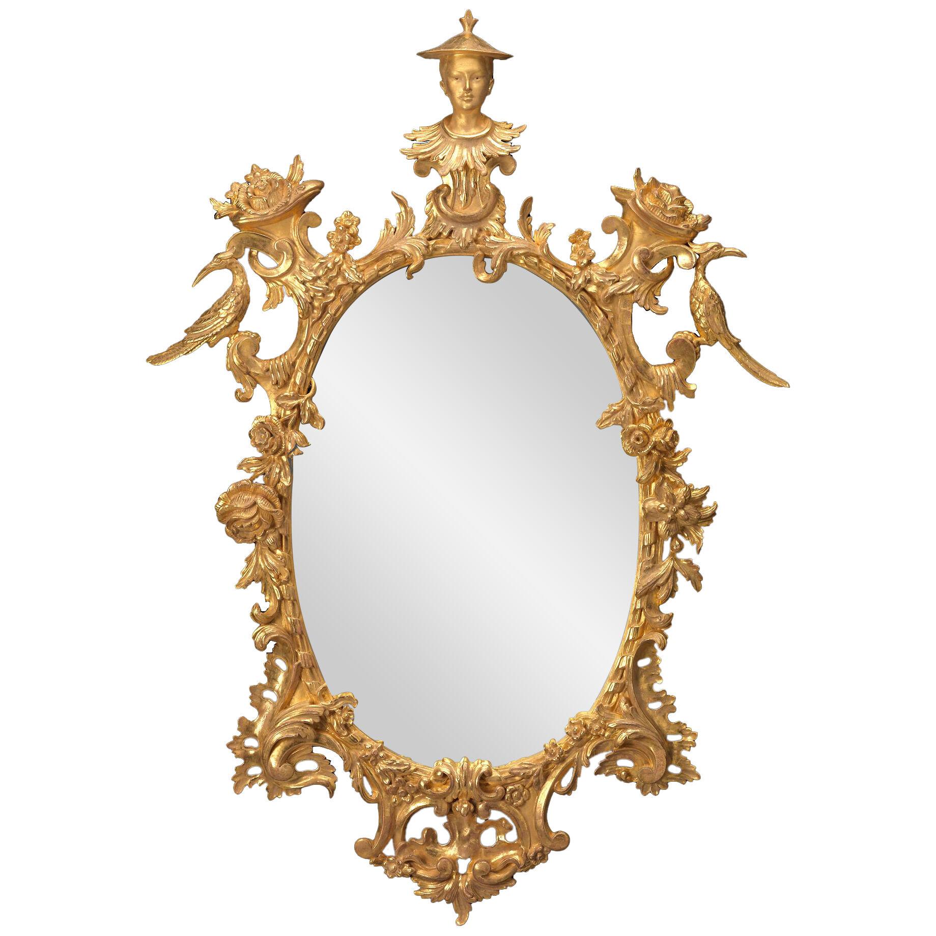 Oval Chinoiserie Mirror