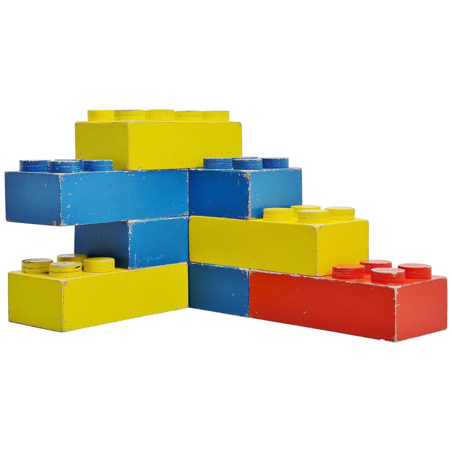 Large decorative Lego cubes Holland 1960