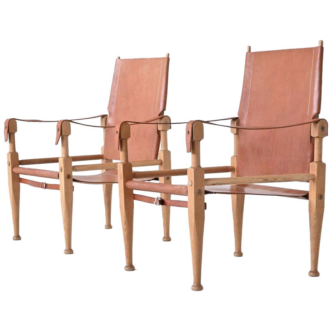 Wilhelm Kienzle pair of Safari chairs Wohnbedarf Switzerland 1950
