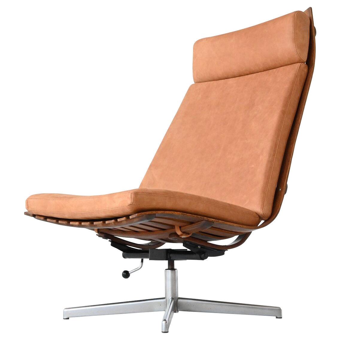 Hans Brattrud Scandia swivel lounge chair Hove Mobler Norway 1957