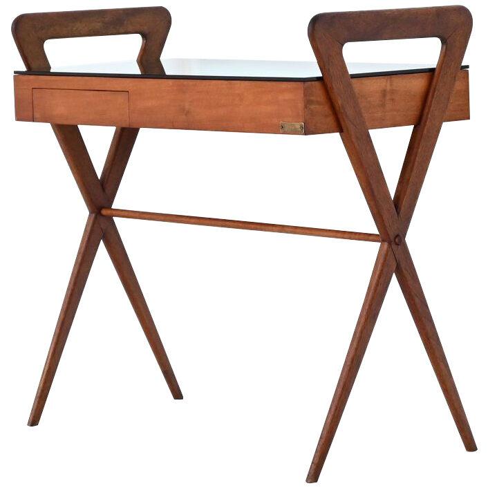 Vittorio Lombardi mirror console table teak wood Italy 1969
