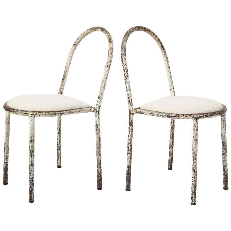 Pair of Early Side Chairs by Robert Mallet Stevens, France 1930's