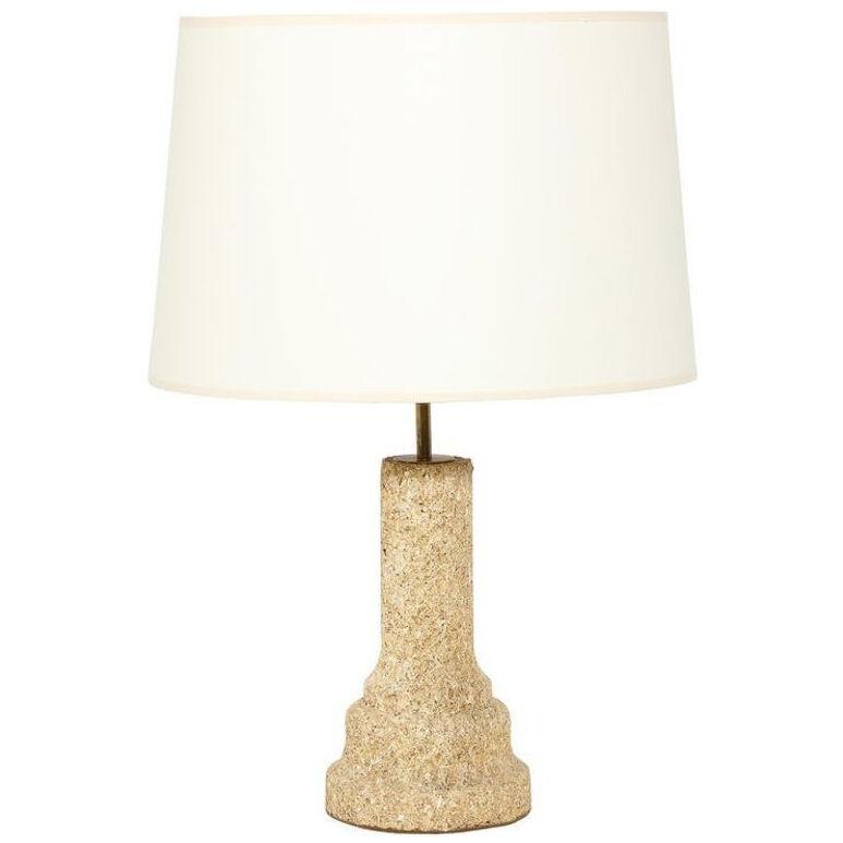 Table Lamp in Coral Stone, France, 1960's