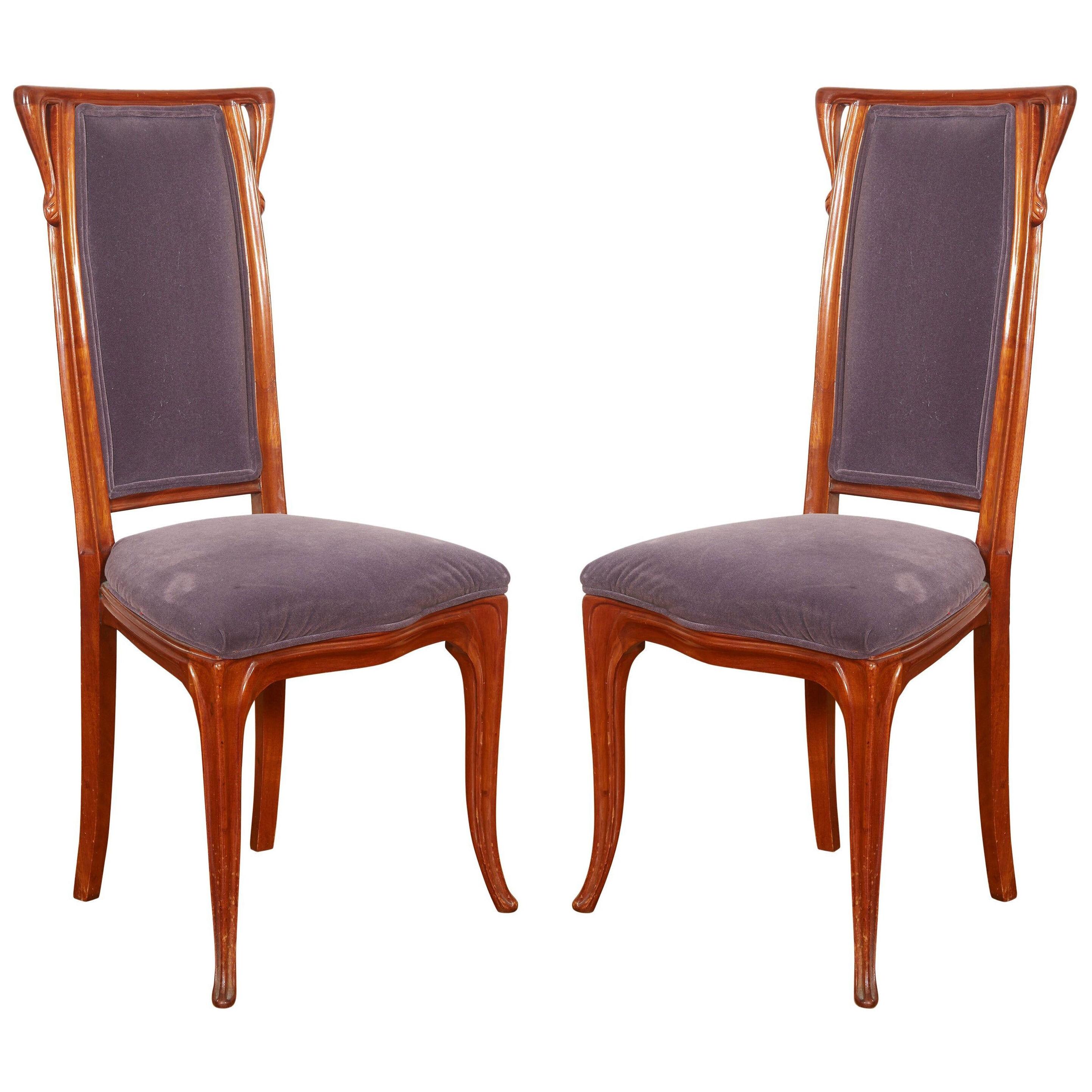 French Art Nouveau Chairs by Louis Majorelle