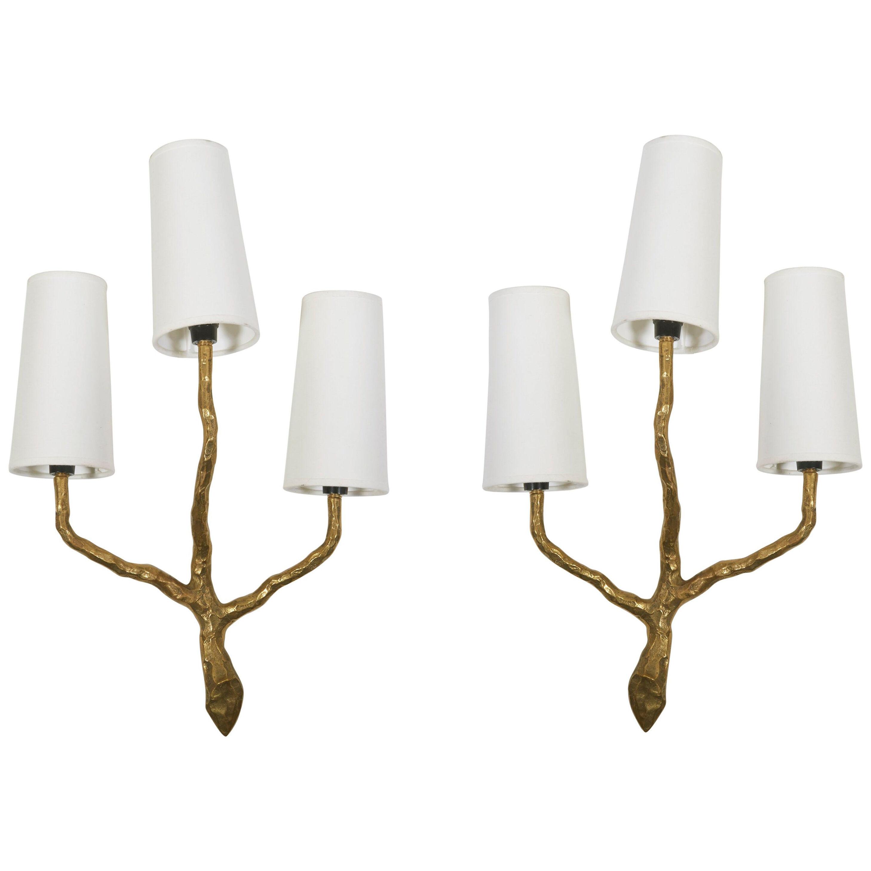 French Art Decorative wall sconces by Maison Arlus