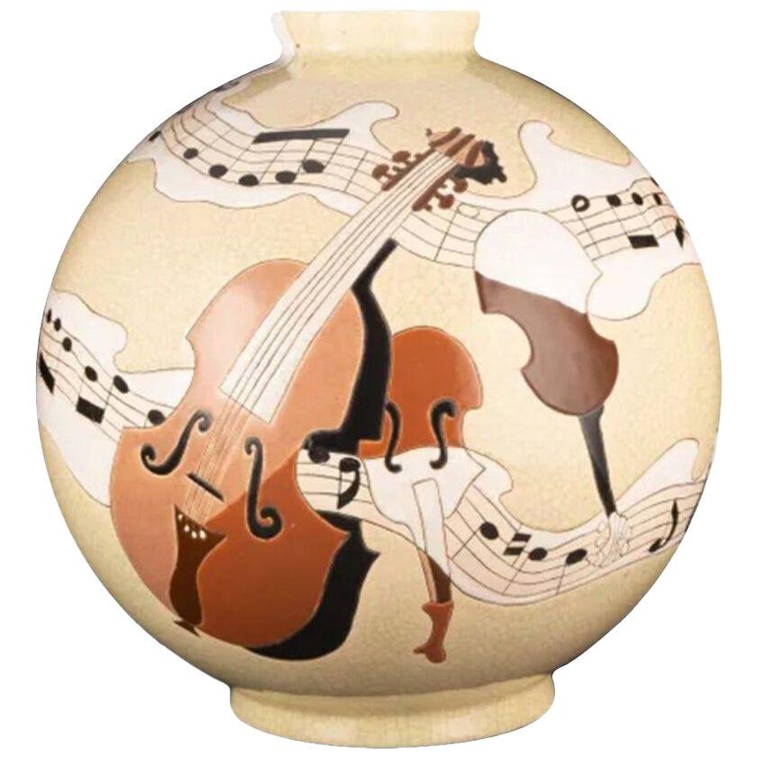 Longwy vase "Music"
