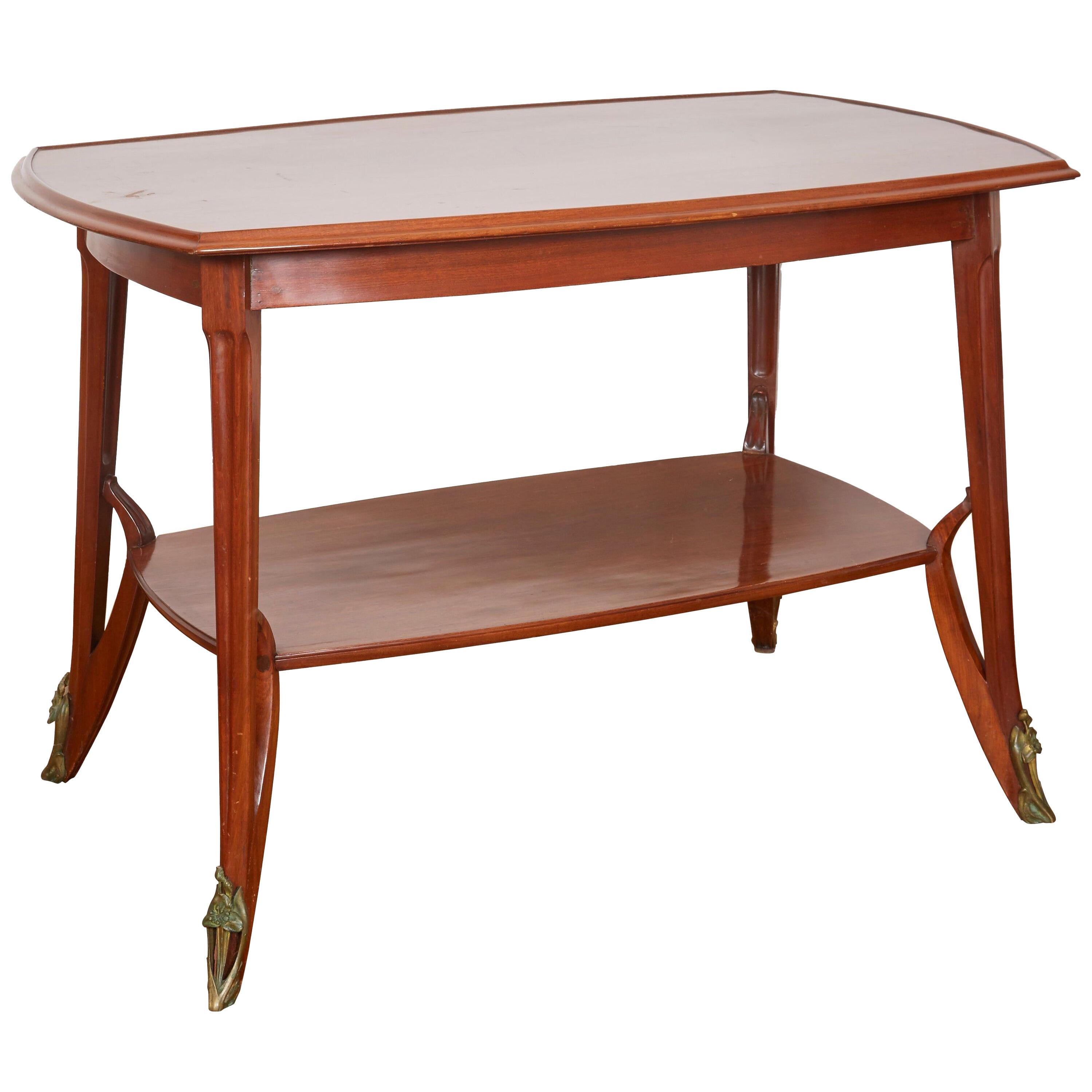 Majorelle Art Nouveau Ormolu Two-Tier Table
