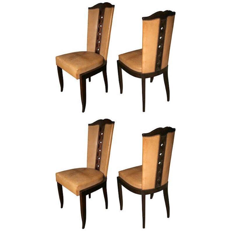 Set of Seven Art Deco Chairs by Christian Krass