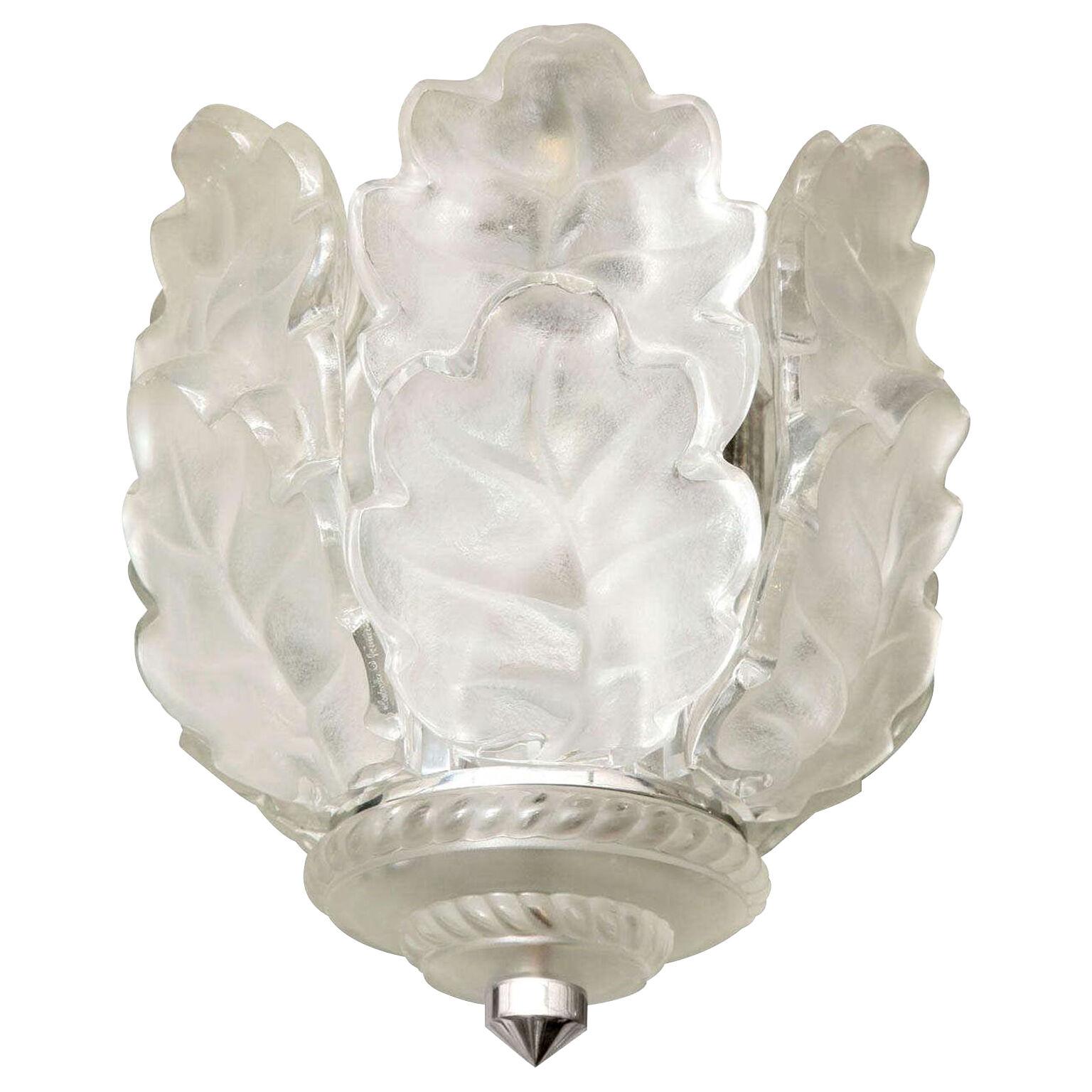 Lalique Ceiling Fixture “Chene”