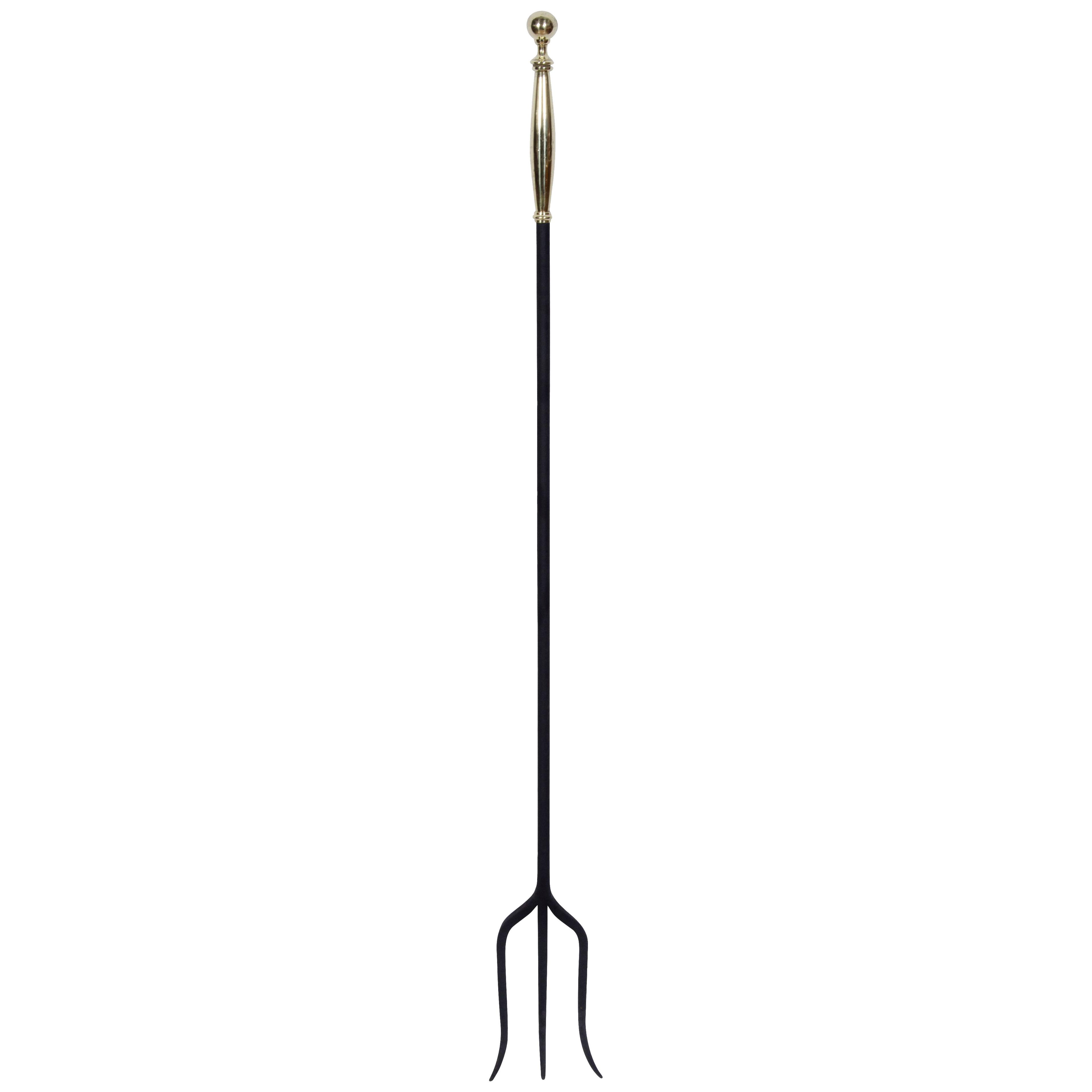 Brass and Wrought Iron Fireplace Fork