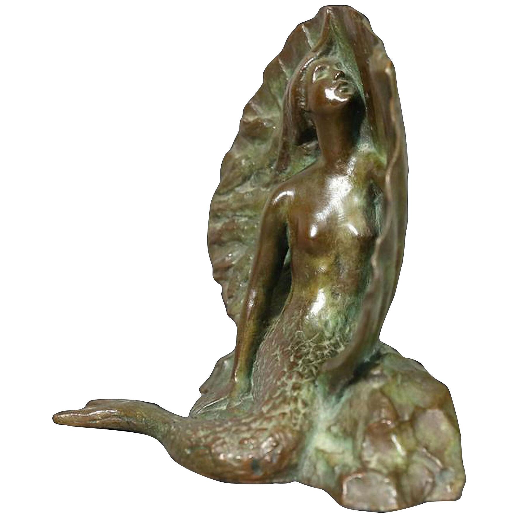 Figural Bronze Bookend by Nellie Louise Thompson, Gorham Foundry