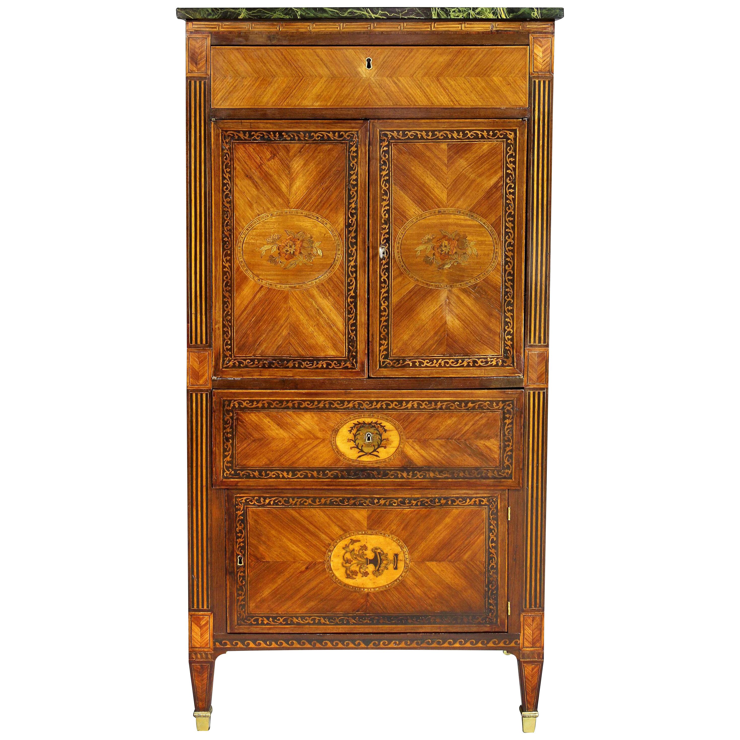 Italian Neoclassic Style Marquetry Cabinet