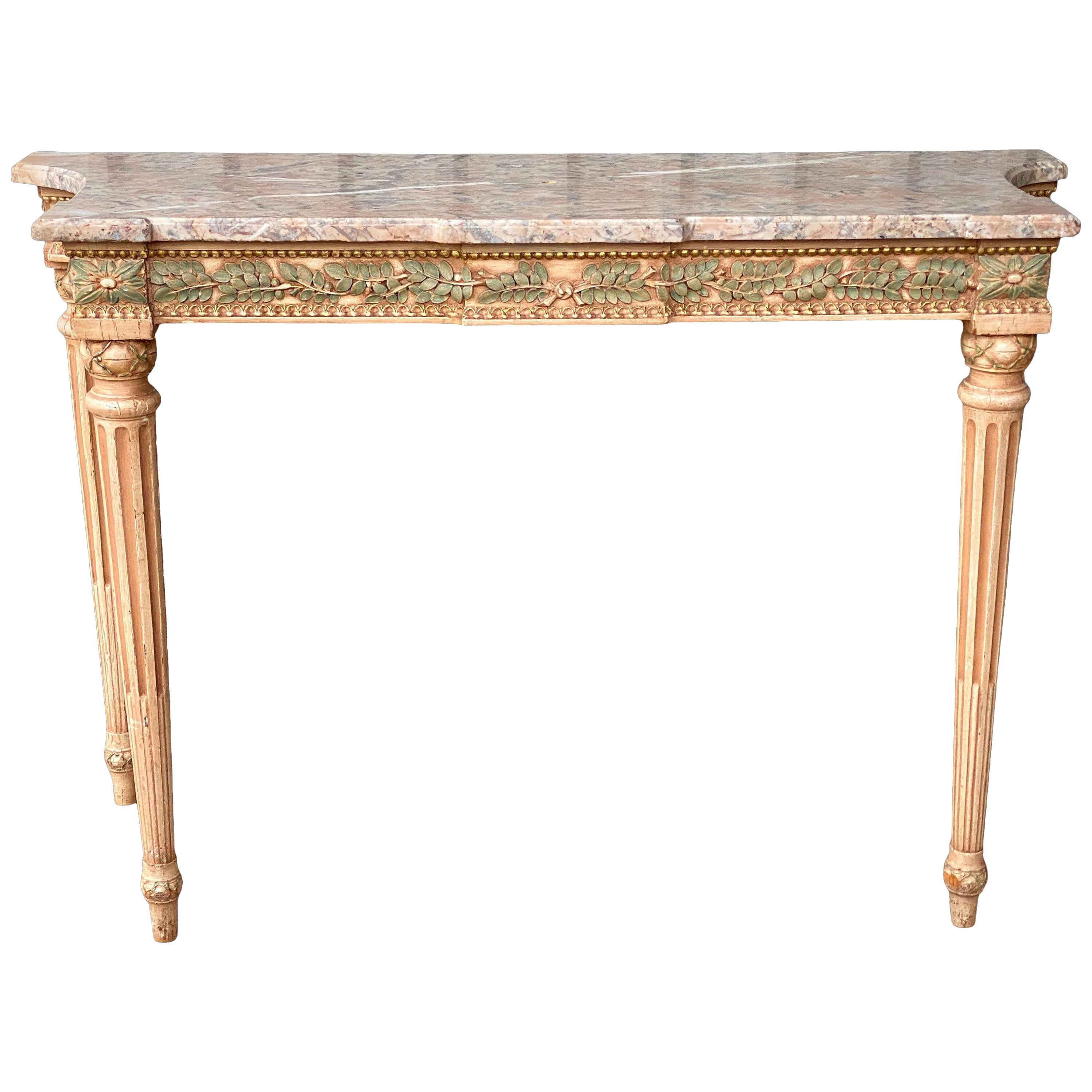 Maison Jansen Louis XVI Style Marble-Top Console Table