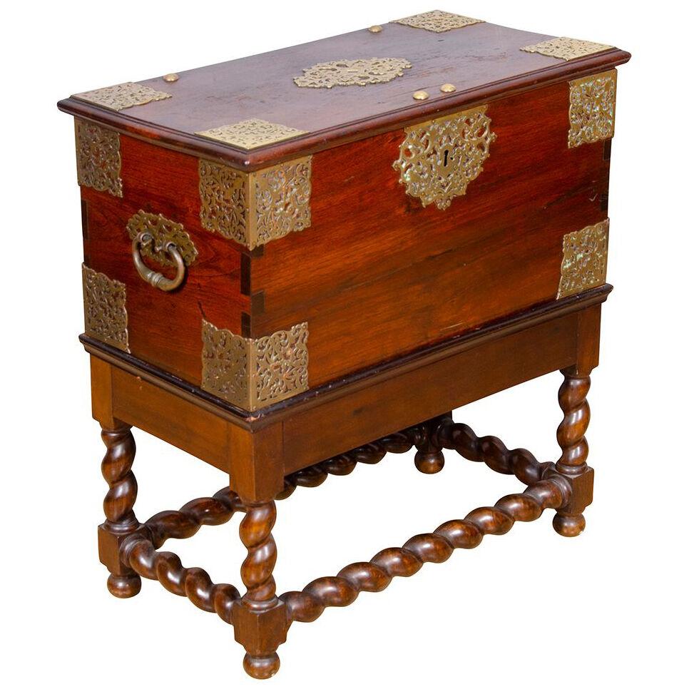 Colonial Portugese Chest on Stand