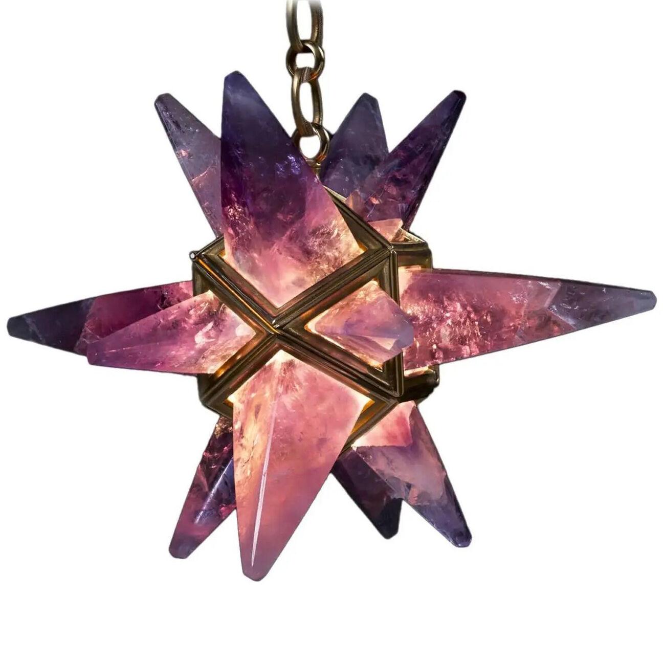 Amethyst Star Chandelier by Alexandre Vossion