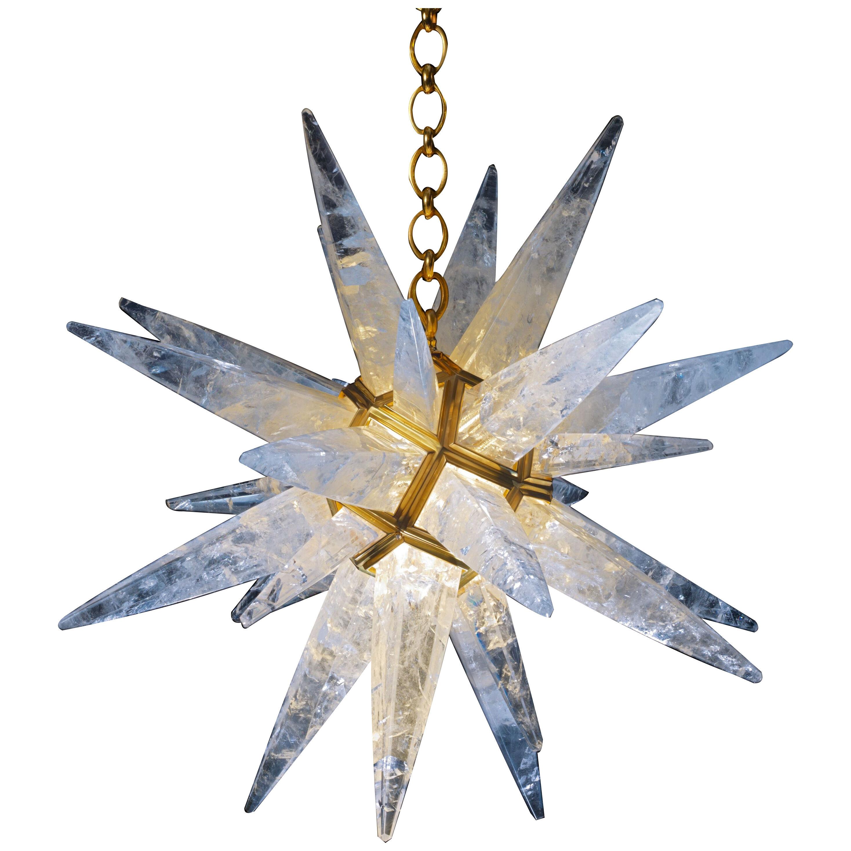 Rock Crystal Star I Chandelier by Alexandre Vossion
