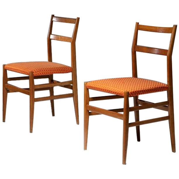 Pair of "Leggera" Chairs by Gio Ponti for Cassina