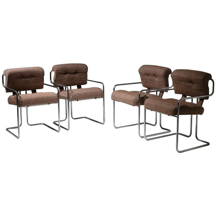 Set of Four "Tucoma" Armchairs by Guido Faleschini for Mariani
