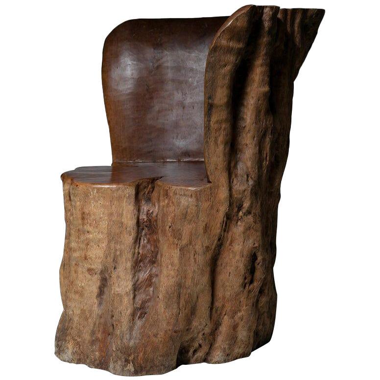 Italian 50s Solid Wood Chair
