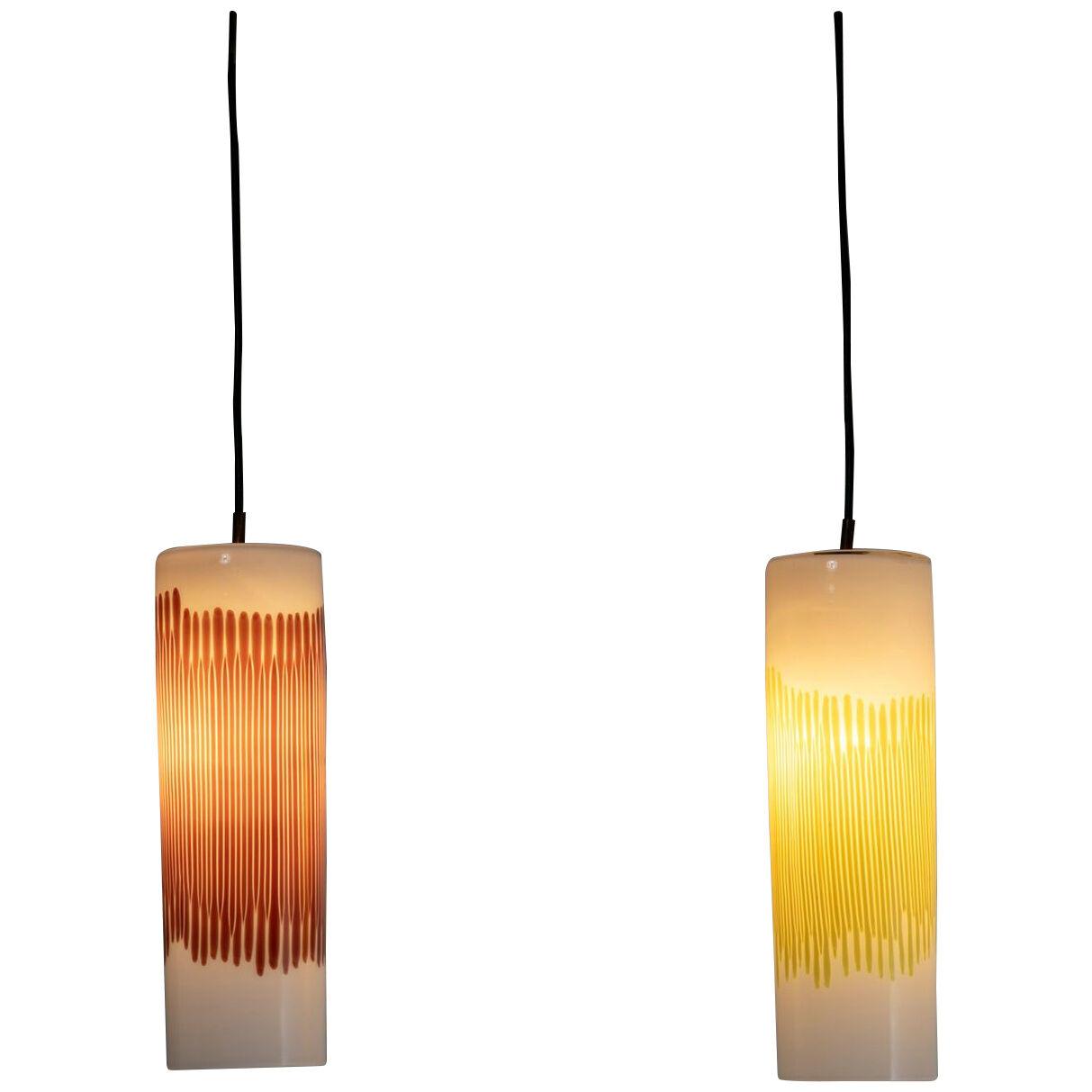 Pair of Pendant Lamps by Venini