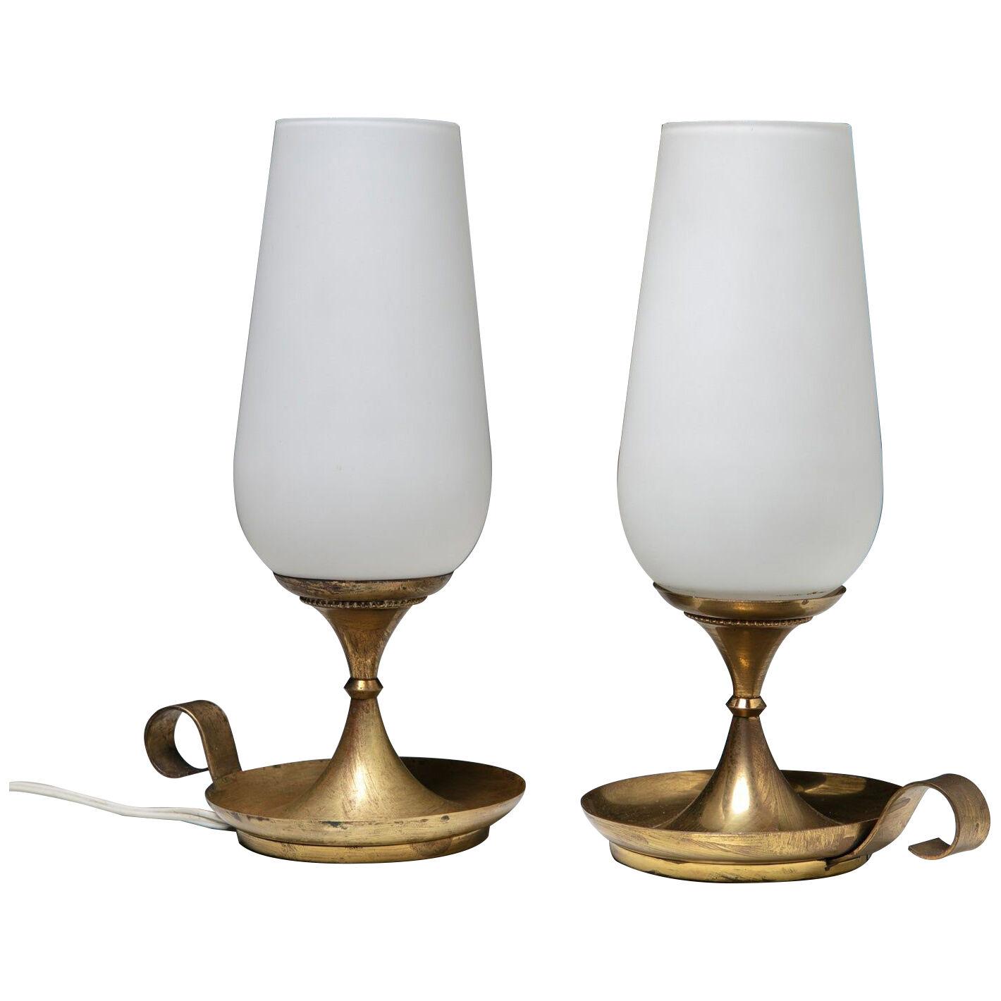 Set of Two Bedside Table Lamps by Stilnovo