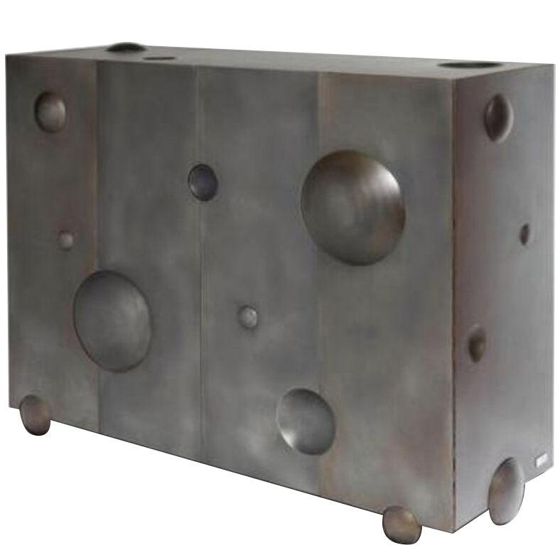 BUBBLE Sideboard. Patinated steel. Mattia Bonetti 2009.