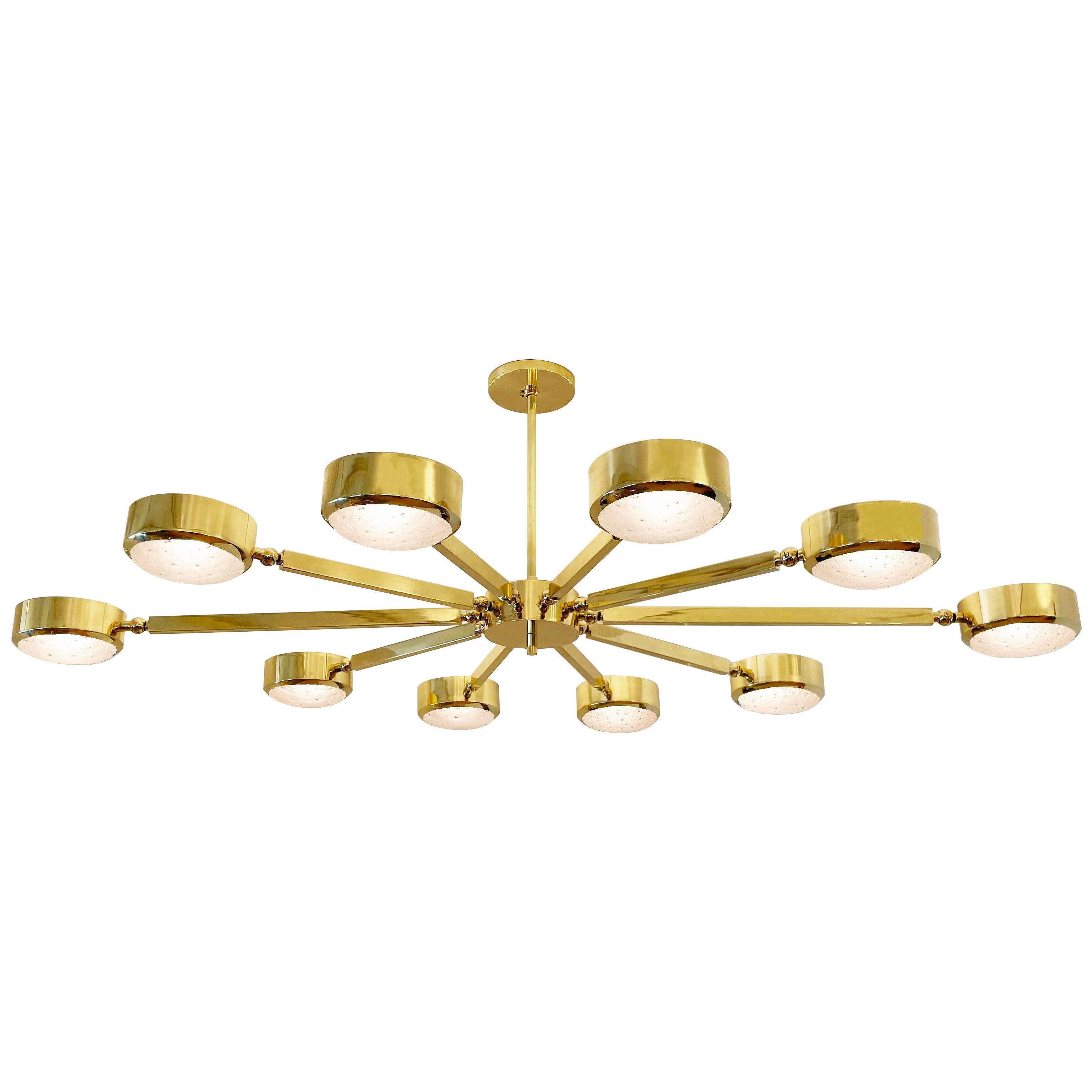 Oculus Articulating Ceiling Light by form A -Oval Version with Murano Glass
