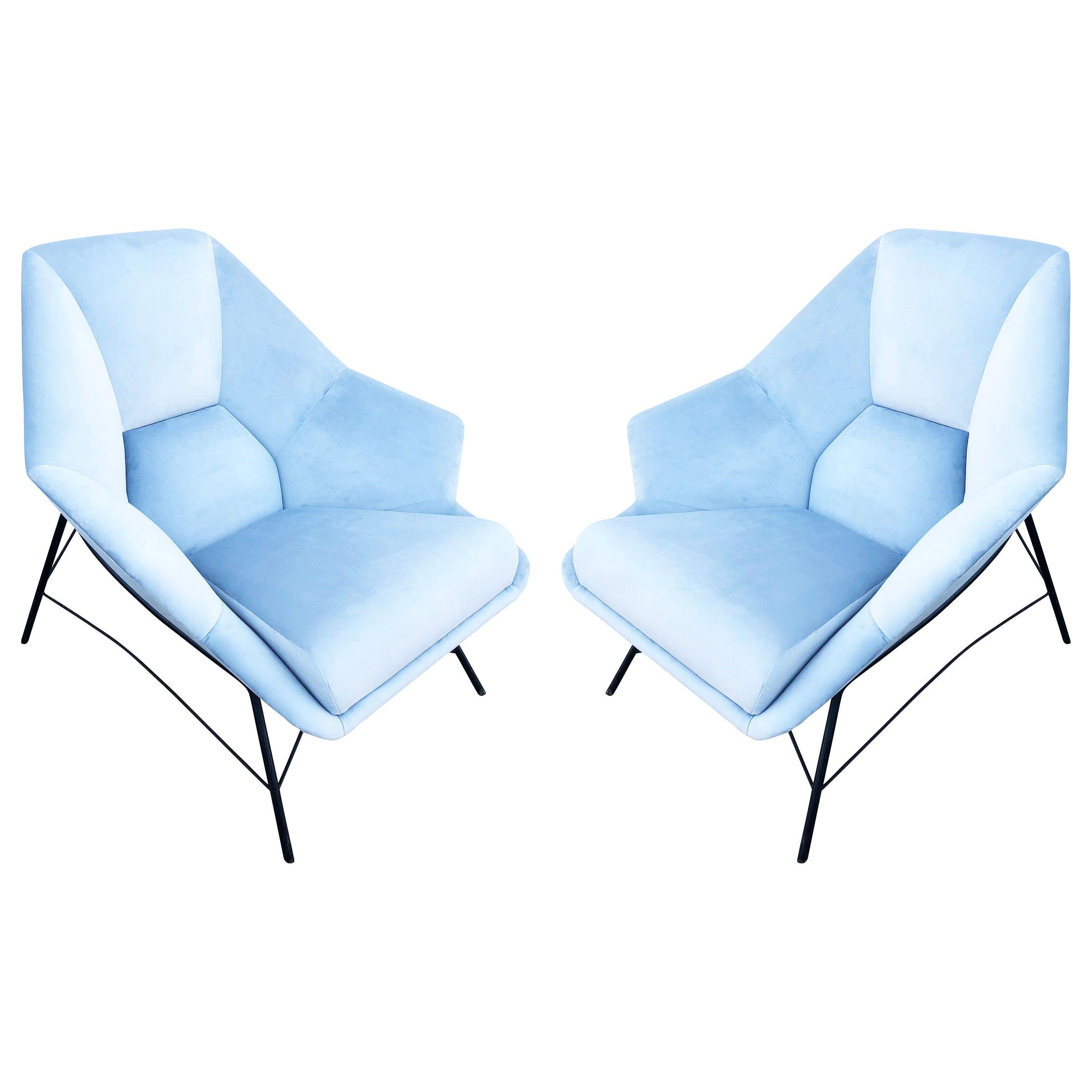 Pair of Sculptural Italian Lounge Chairs, 1960s