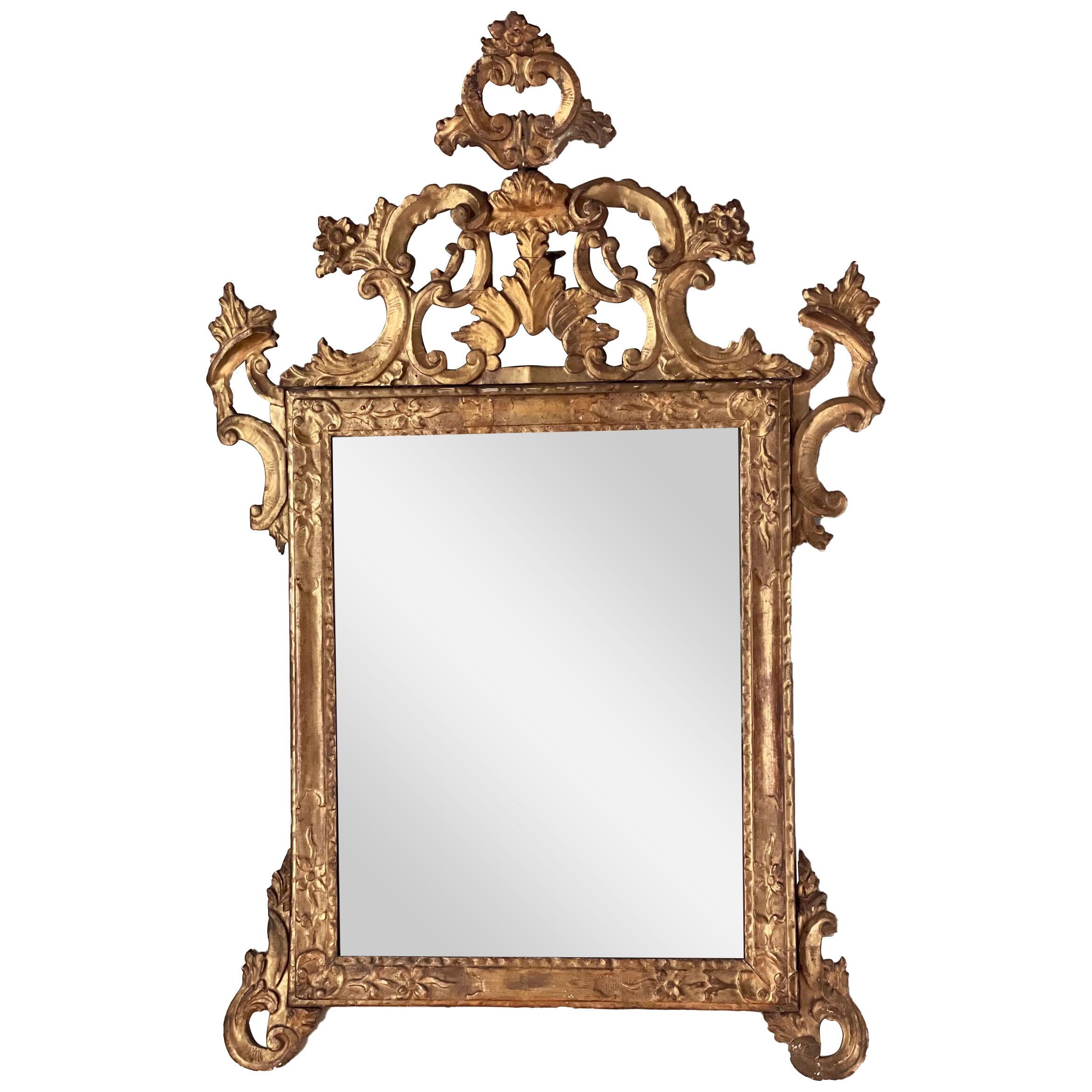 Rococo Gilt Mercury Mirror from Lucca Italy